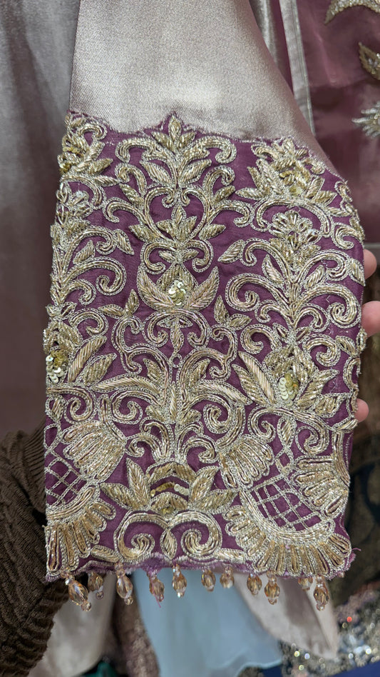 Luxury Readymade bannack shimmer silk farshi salwar suit