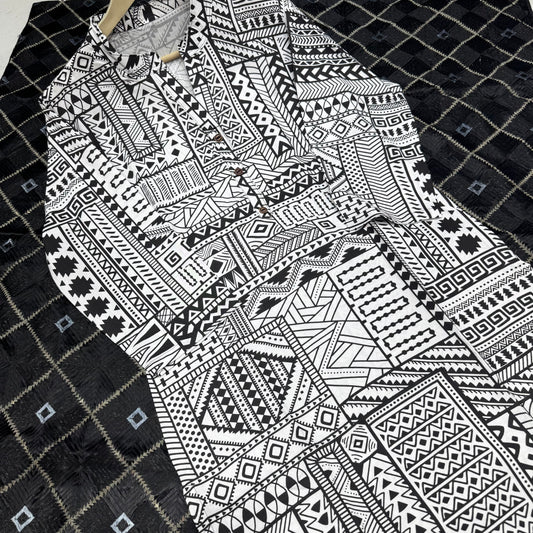 Pure Cotton geometric printed kurti