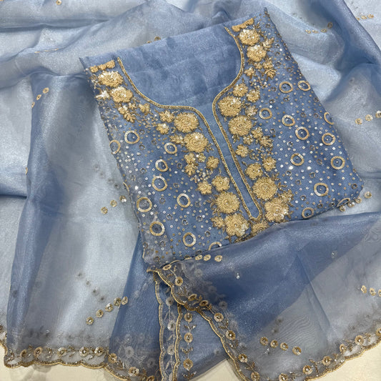 Glass Orgenza handwork front suit set