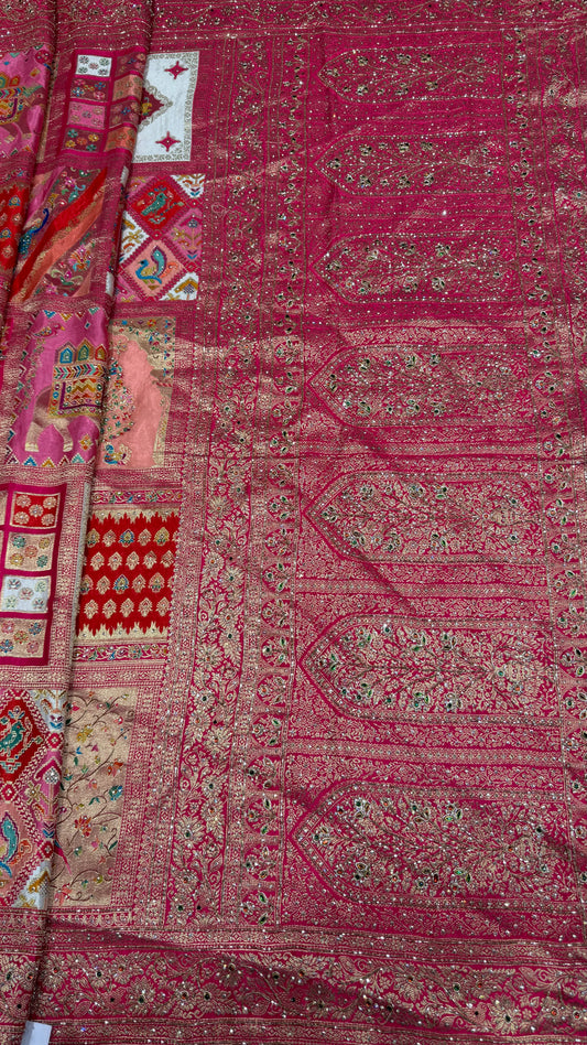 Royal Heritage Pure Banarasi Silk Saree with Exclusive Handwork & Heavy Pallu