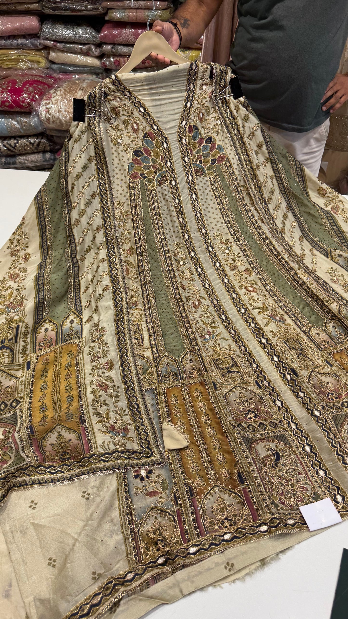 Ivory Orgenza silk sabyasachi inspired Suit