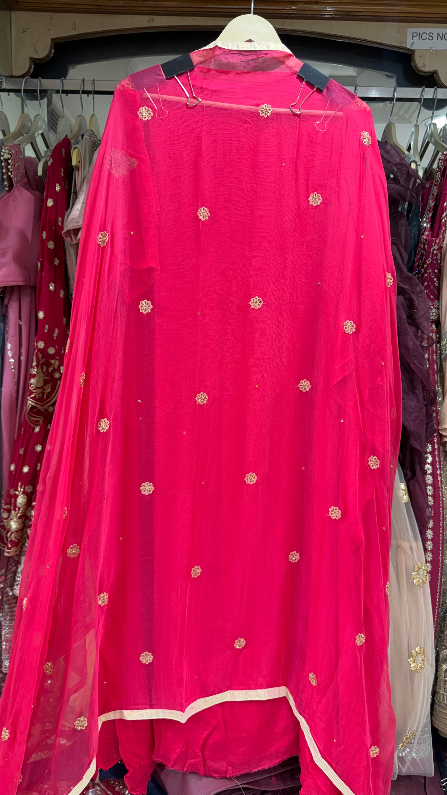 Luxury Unstitched Pure Georgette Handwork Suit with Chiffon Dupatta | Aari Resham & Beads Embroidery Designer Party Wear Suit
