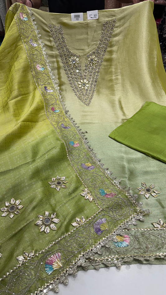 ✨ Noor Gotta Patti Luxury Unstitched Suit Set | US7227