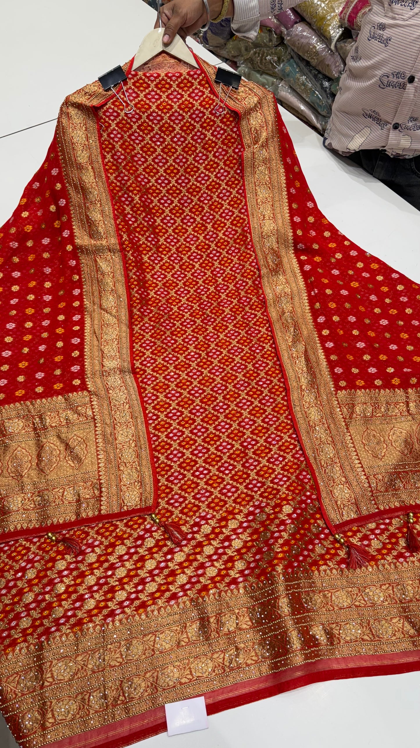 Designer Pure Mysore Georgette Handloom Weaving Unstitched Suit
