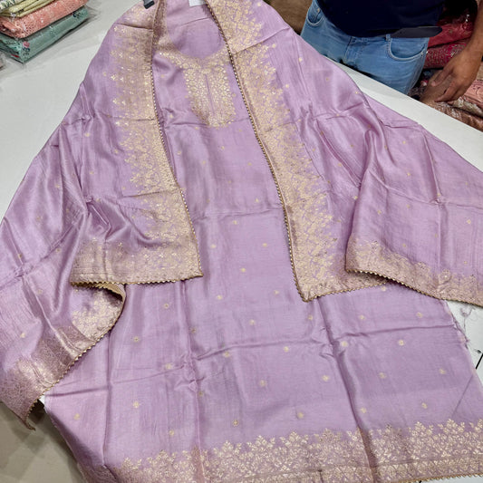 Elegant Banarasi Suit with Intricate Banarasi Dupatta and 2.5 Meter Silk Bottom