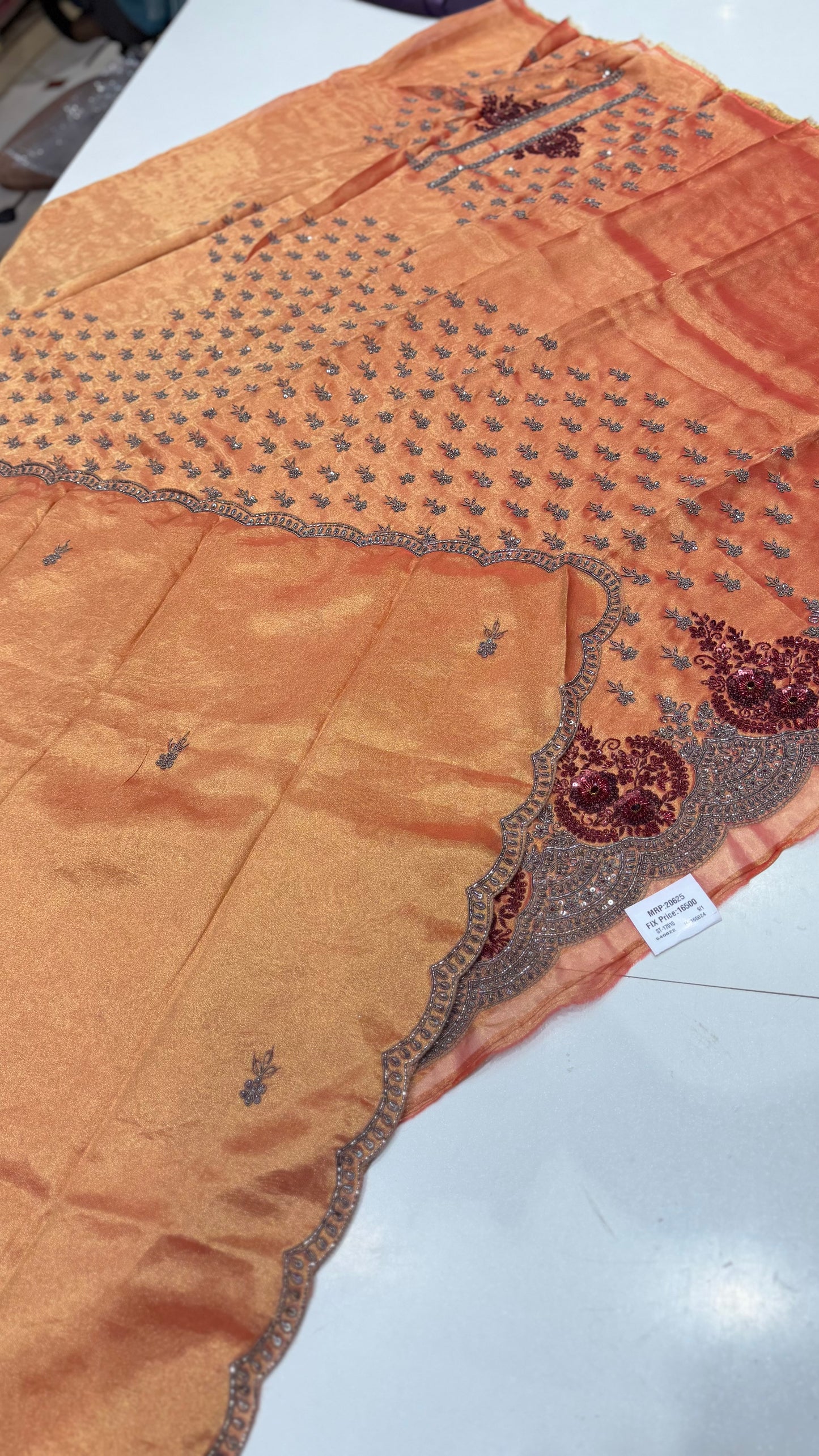 ✨ Sunset Glow Pure Tissue Unstitched Suit Set