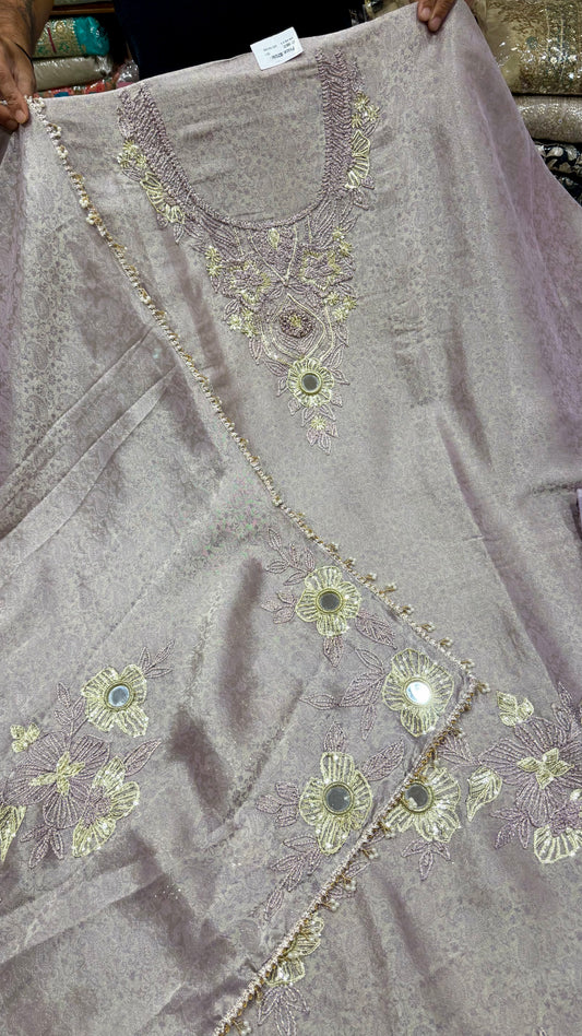 ✨ KheenKhab Luxury Unstitched Suit Set