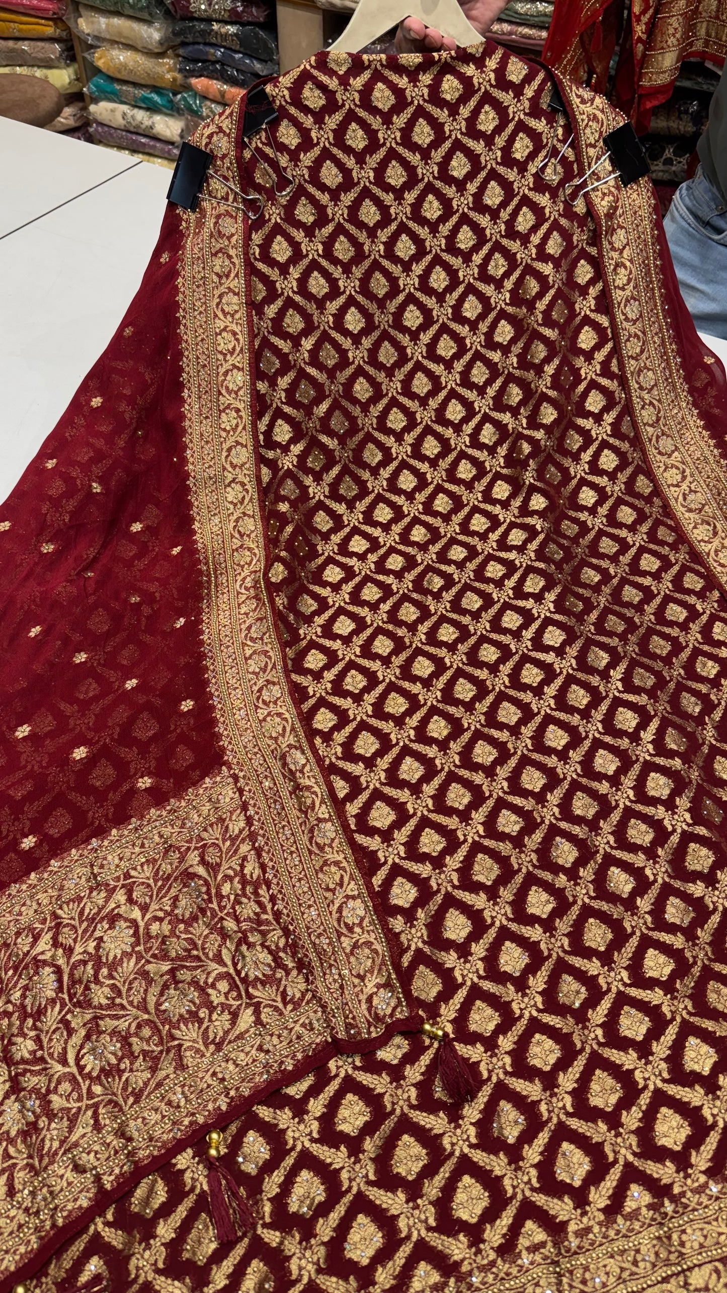 Handloom Woven Unstitched Suit in Pure Mysore Georgette