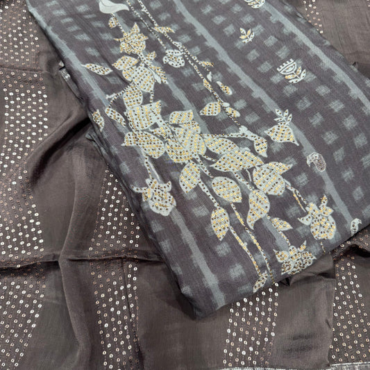 Mettalic Brown elegant suit set