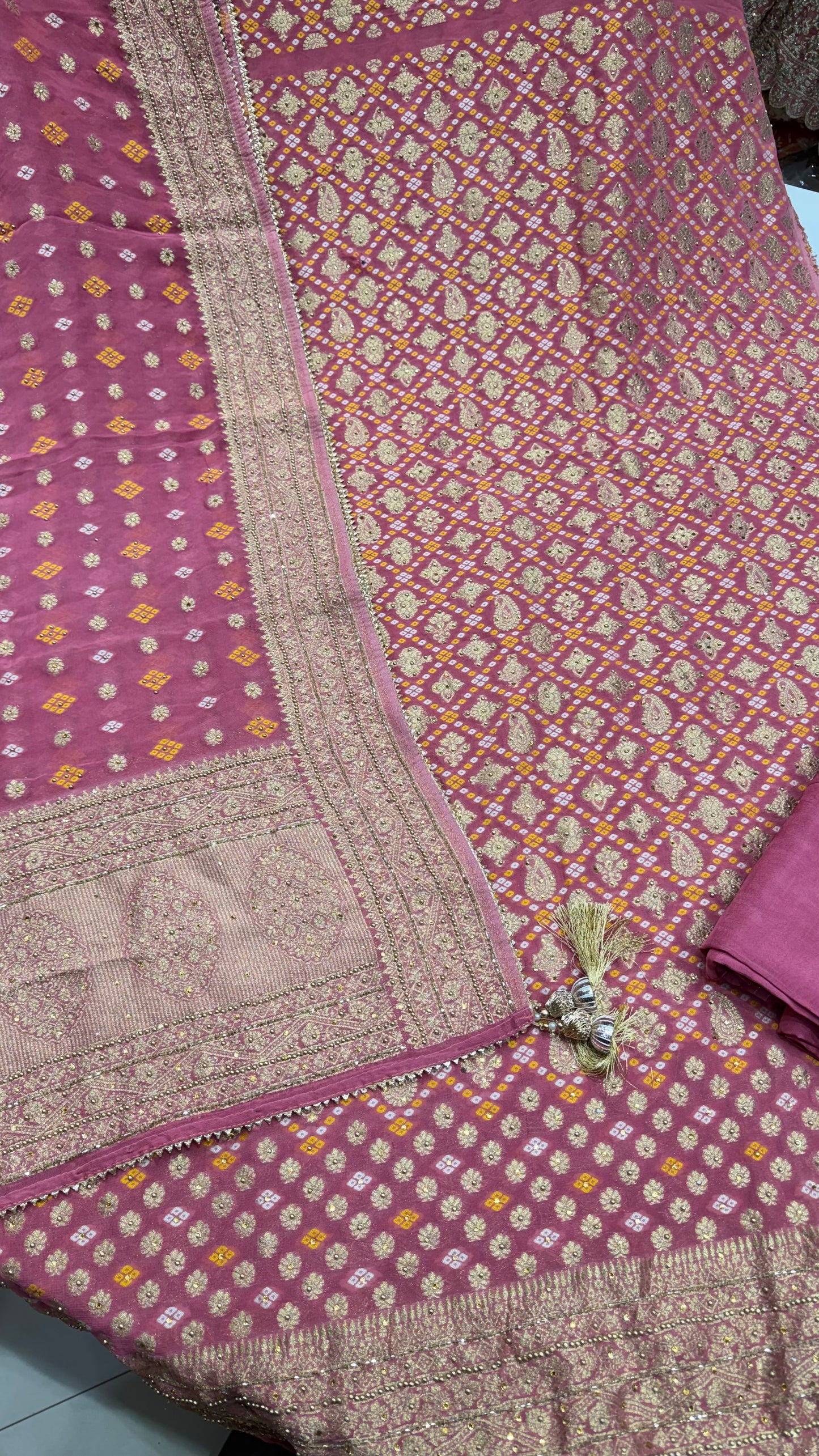 Mysore Georgett Handwork Suit
