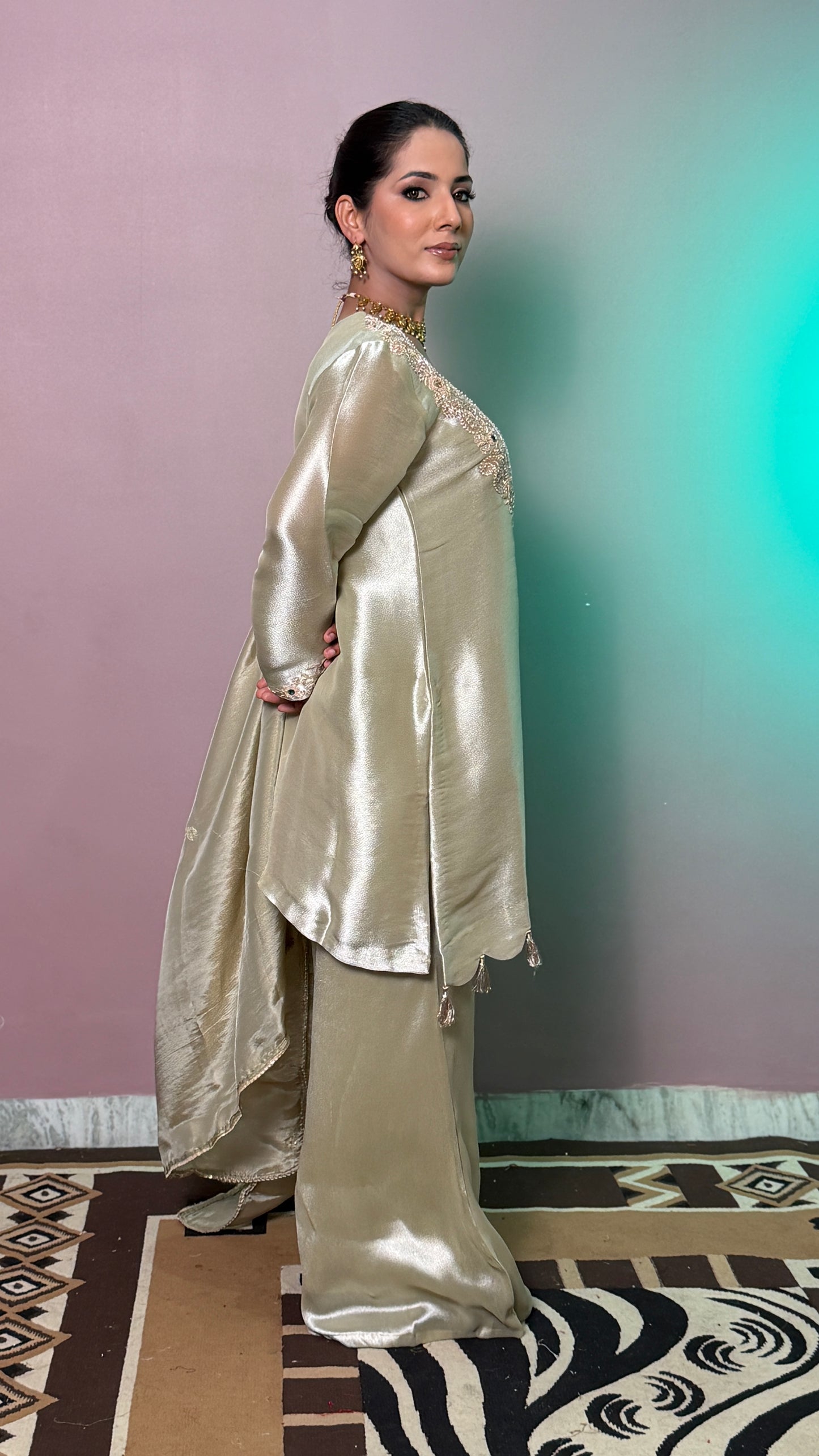 ✨Luxury Shimmer Silk Pants Suit