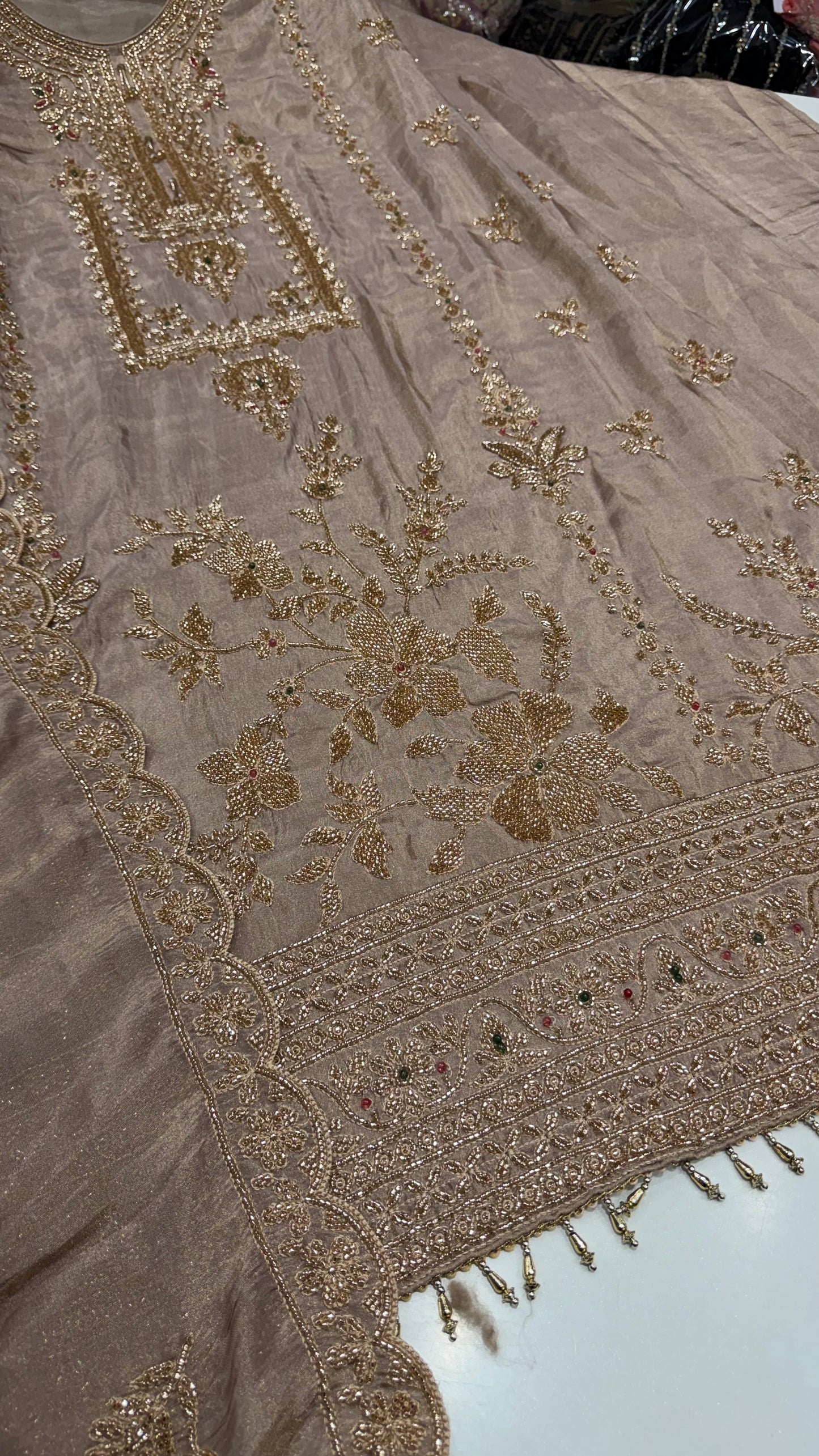 ✨ Noor-e-Tissue Luxury Unstitched Suit Set