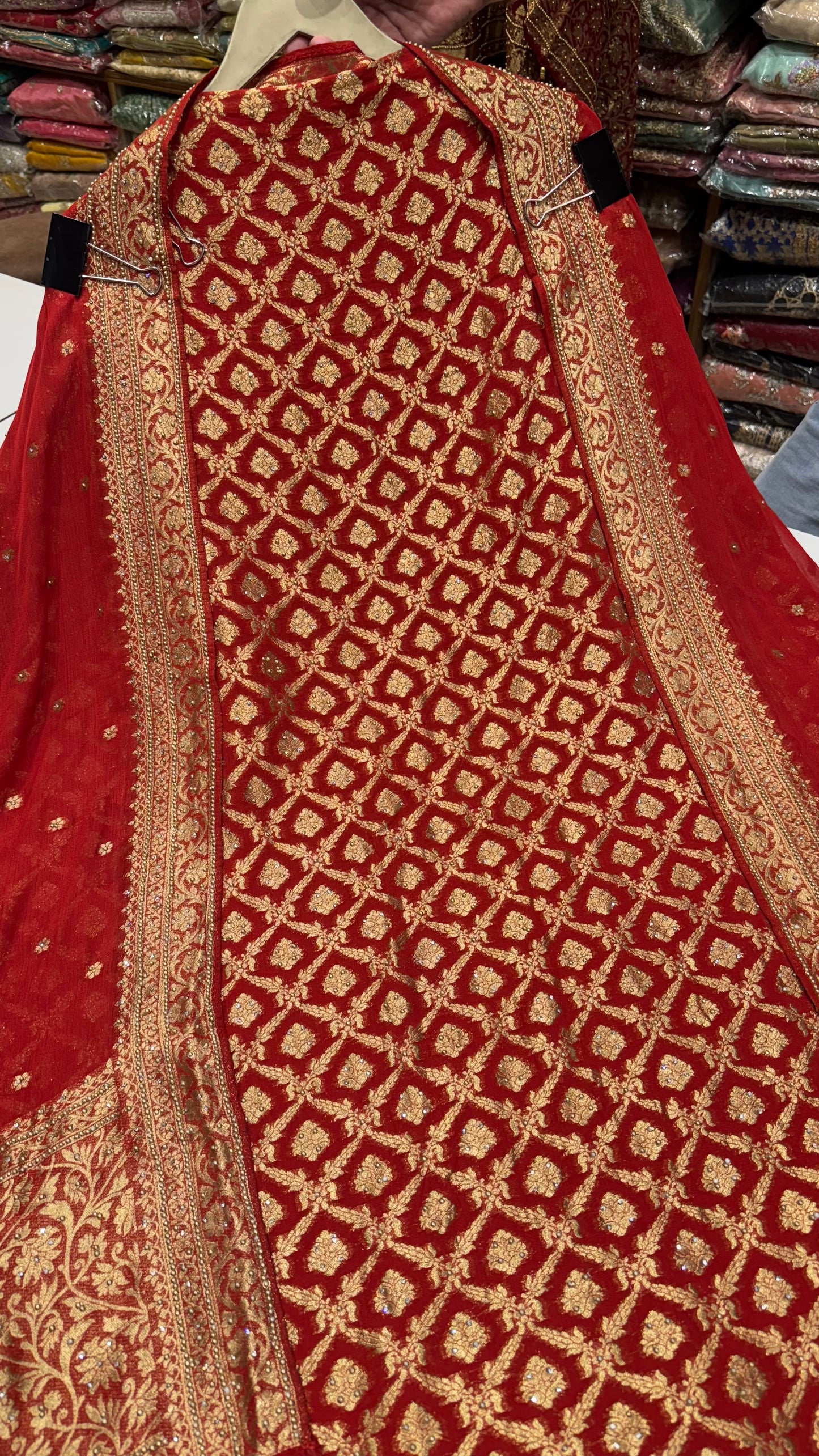 Handloom Woven Unstitched Suit in Pure Mysore Georgette