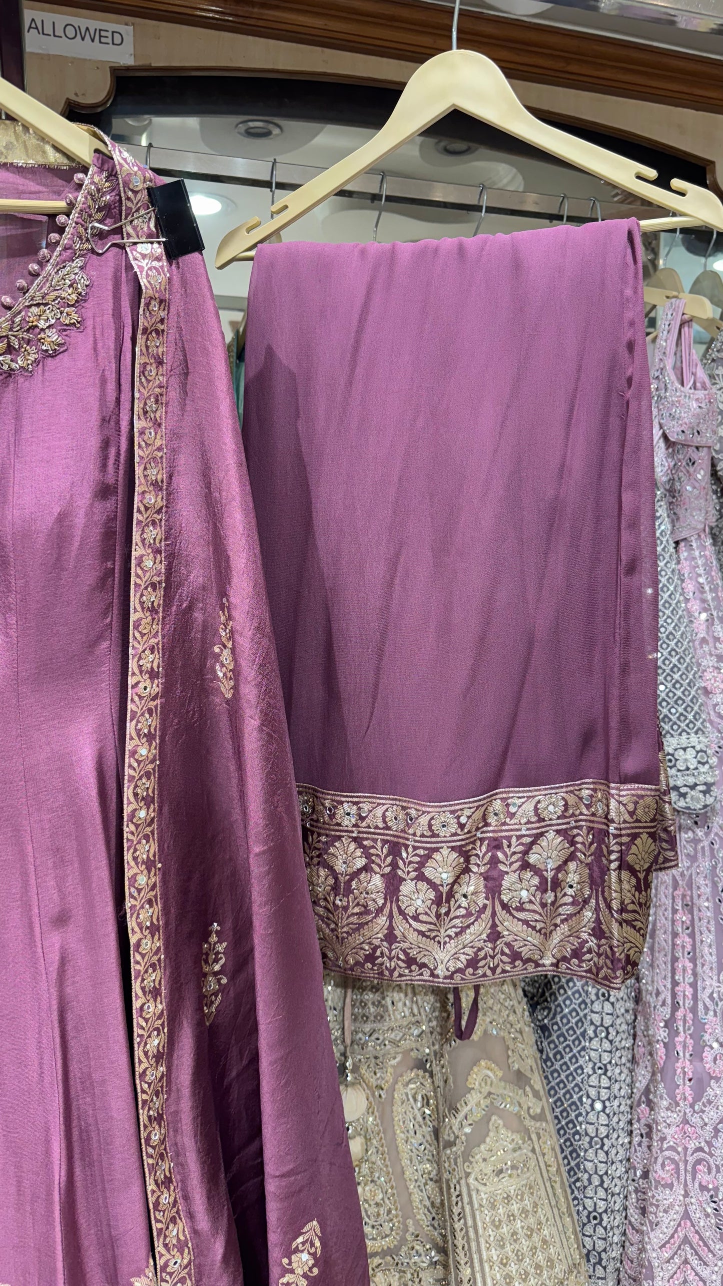 Handloom Banarsi Silk Anarkali With Sharara