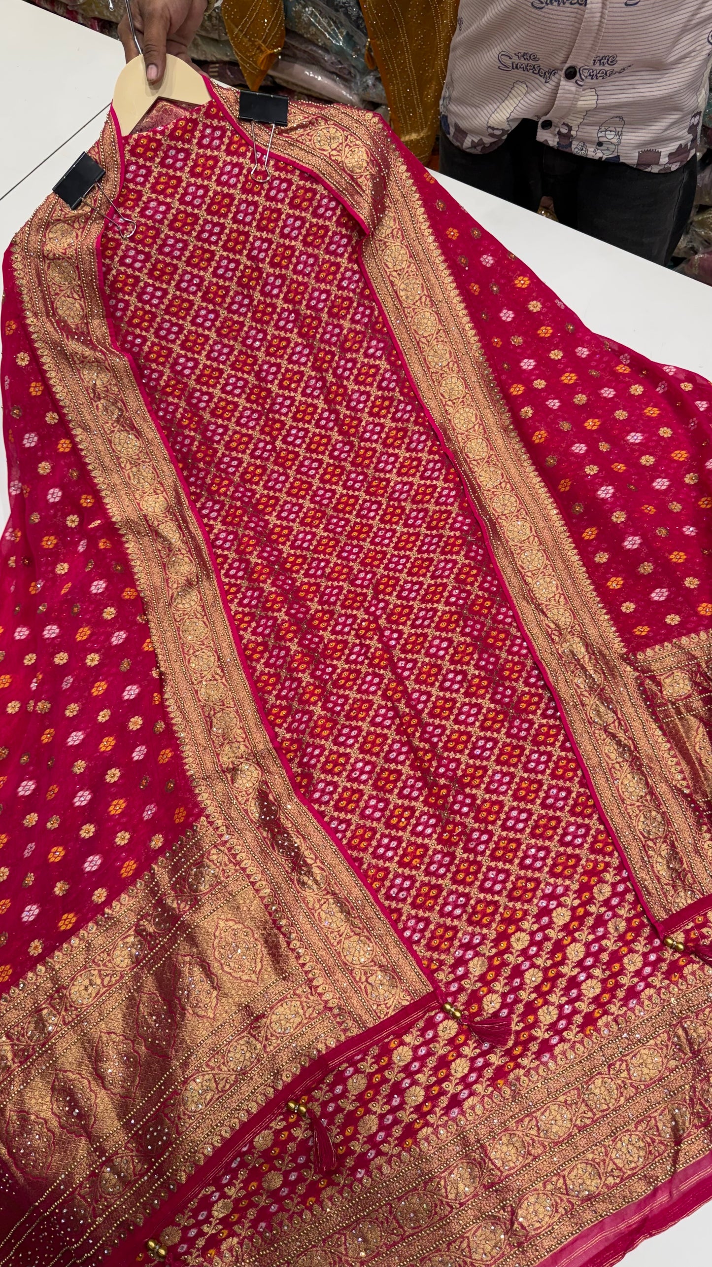 Designer Pure Mysore Georgette Handloom Weaving Unstitched Suit