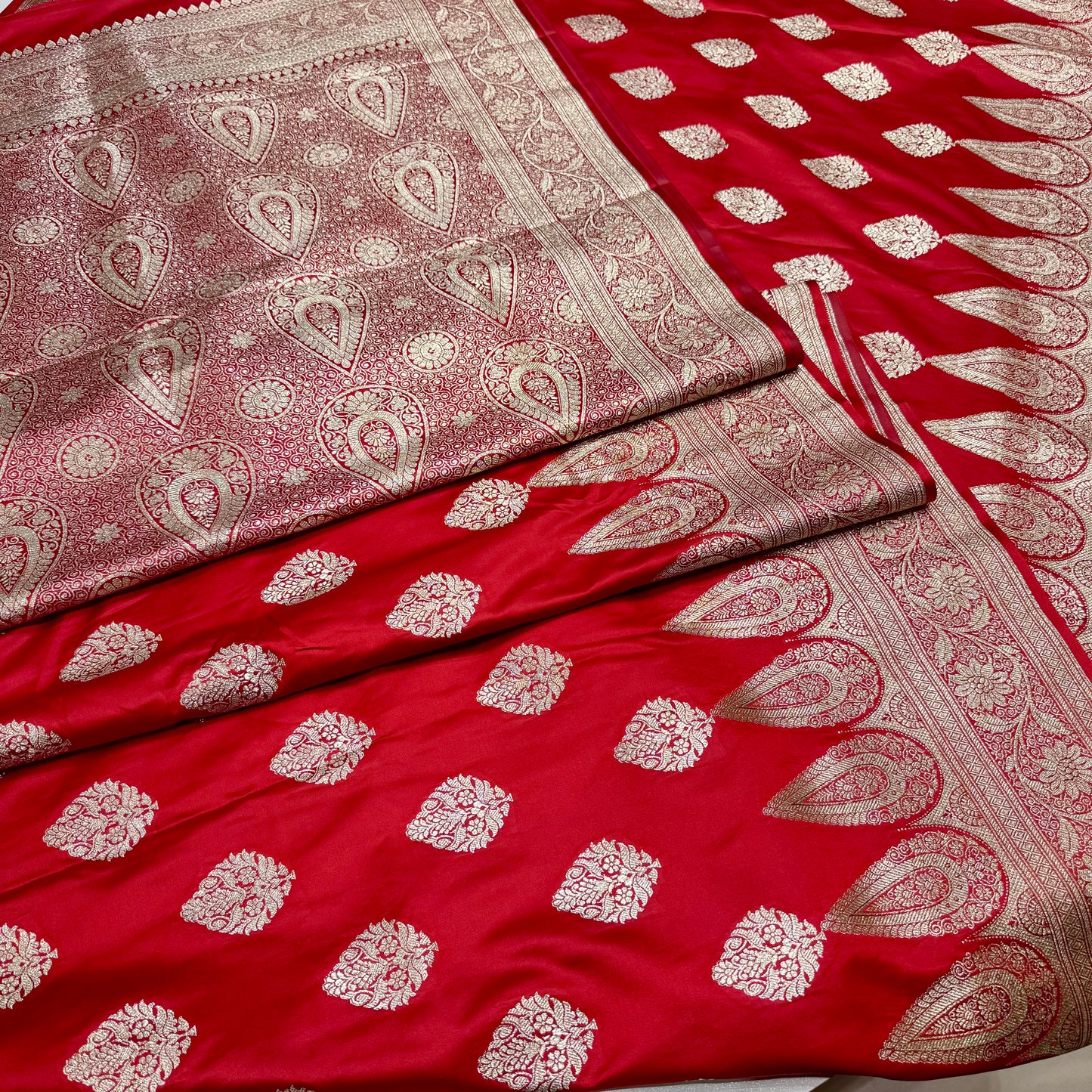 Banarsi Katan silk booti saree