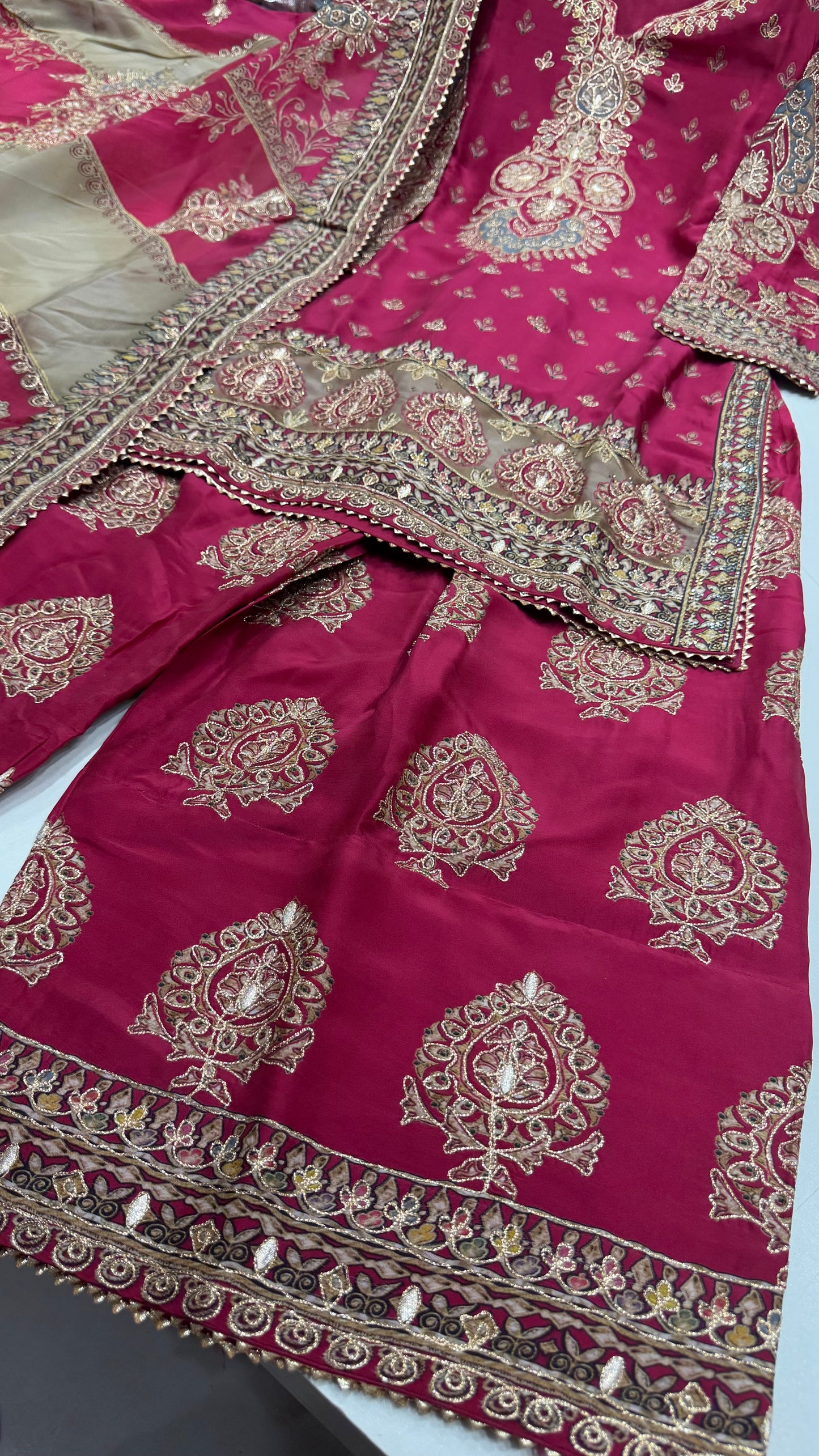 Royal Readymade Farshi Salwar Suit |  Designer Suit with Heavy Zari Hand Embroidery | Dupatta Luxury Ethnic Wear