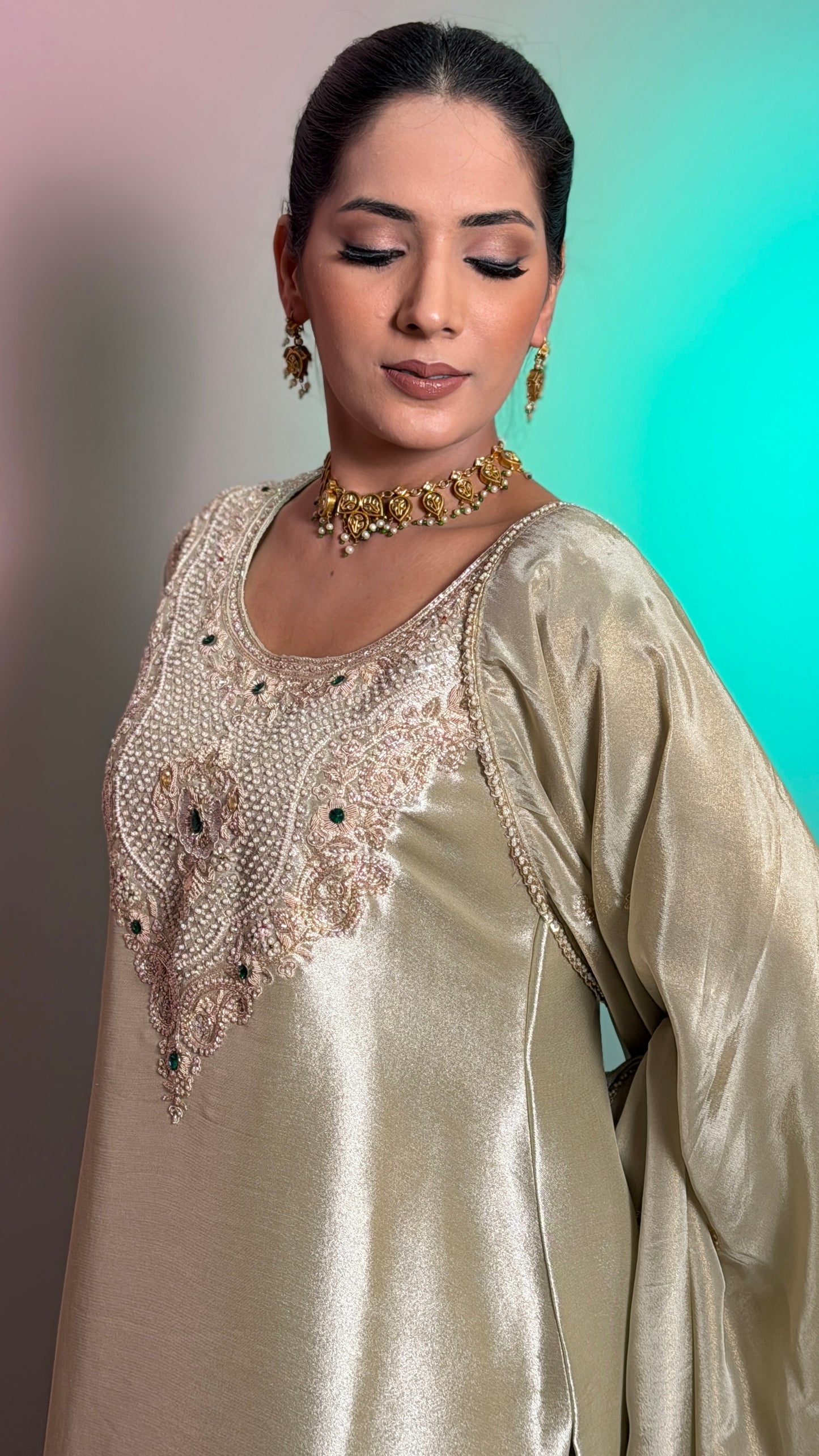 ✨Luxury Shimmer Silk Pants Suit