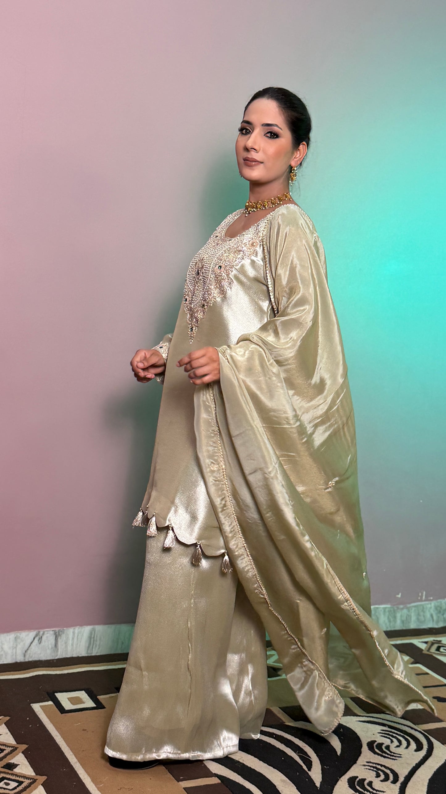 ✨Luxury Shimmer Silk Pants Suit