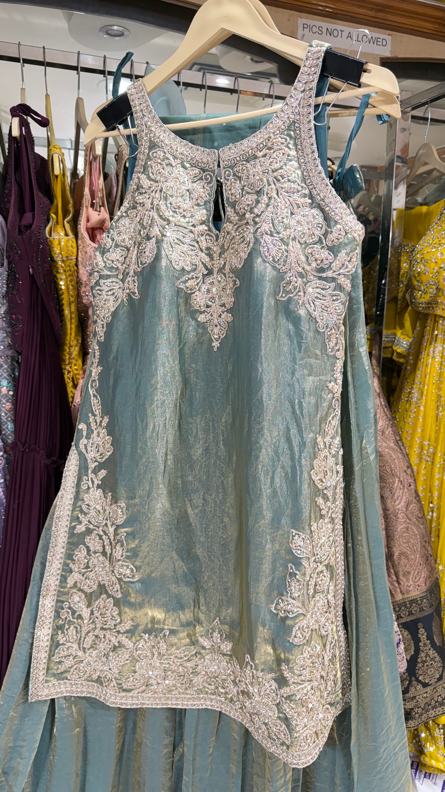 Readymade Glass orgenza designer zari work sharara suit