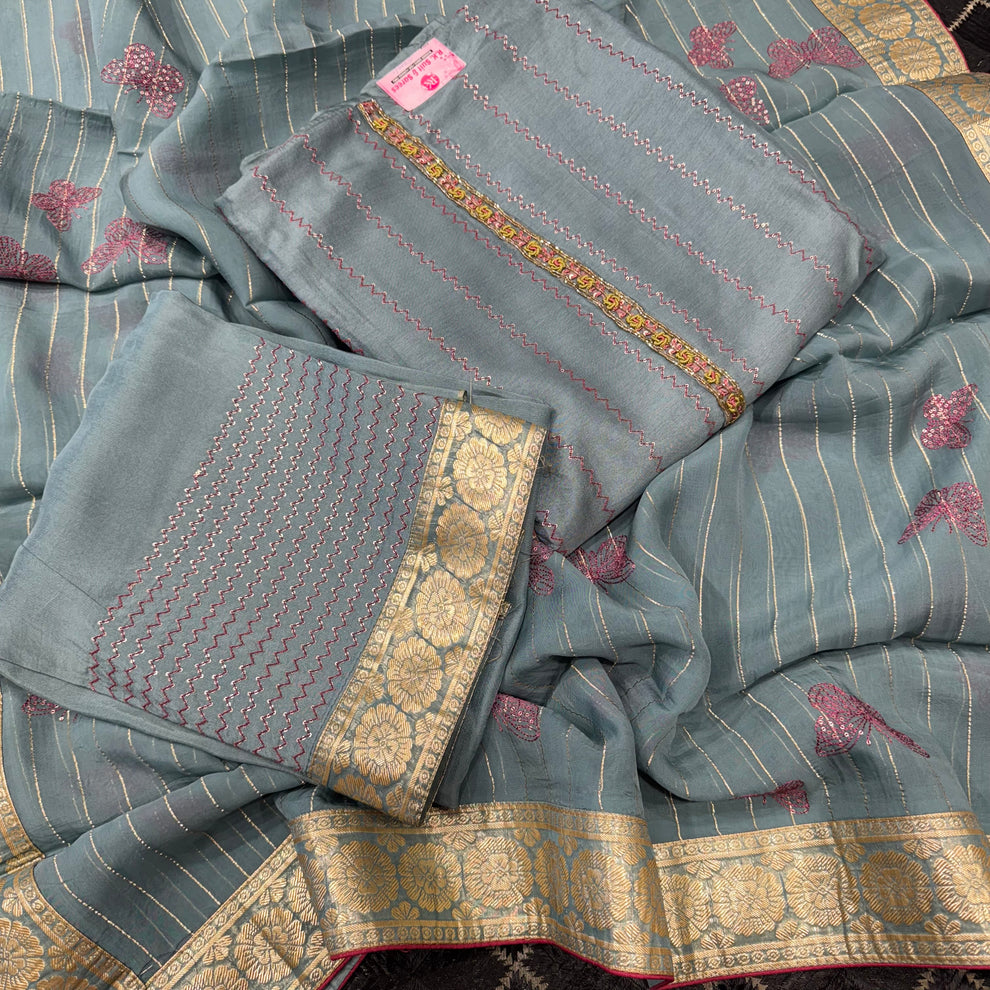 Turquish silk thread work designer Suit set – R K Suit & Sarees