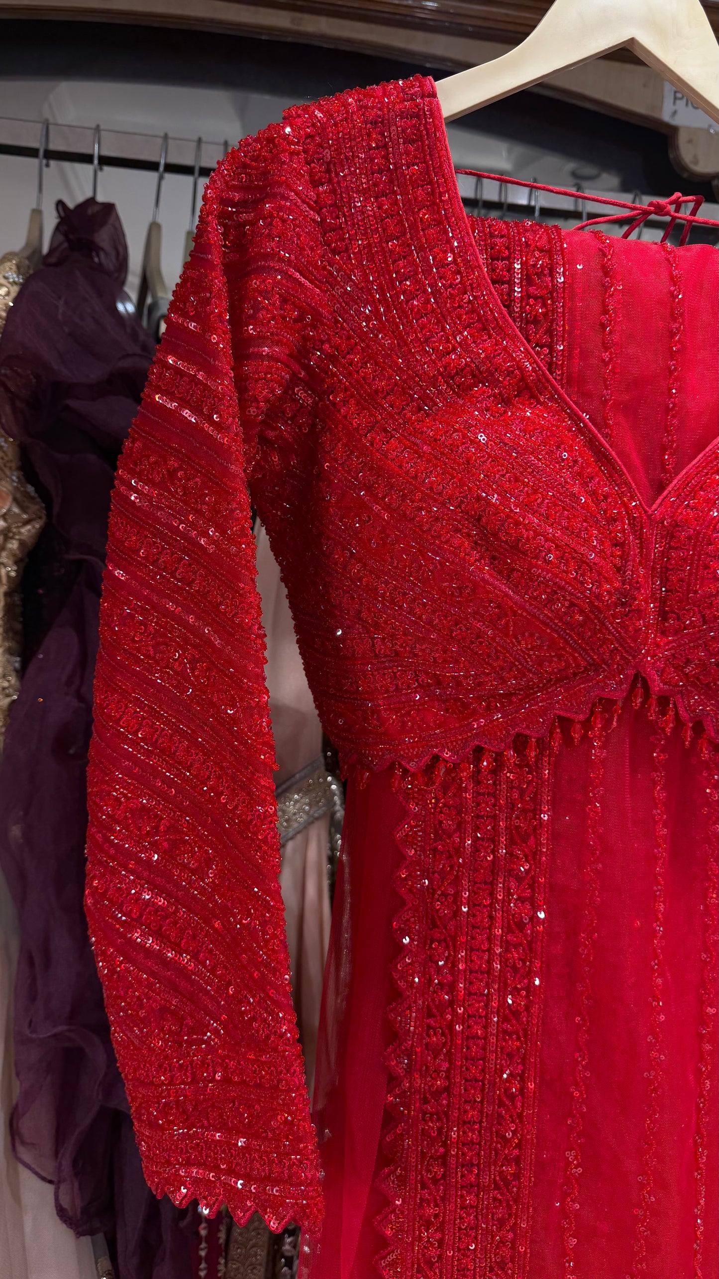 Cocktail Hand Embroidered Pure Net Saree with Designer Readymade Blouse | Nakashi & Sequins Work Party Wear Saree