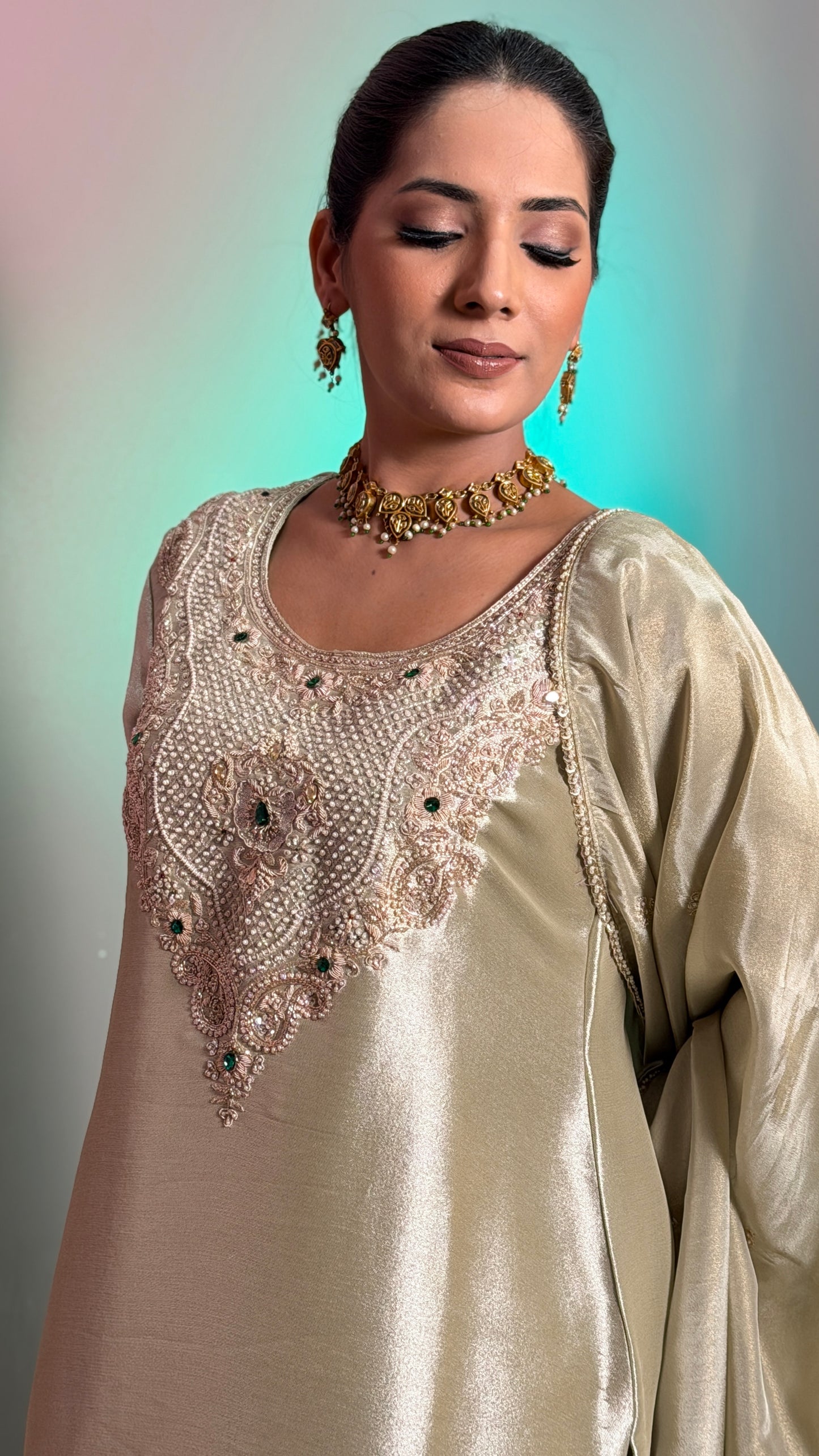 ✨Luxury Shimmer Silk Pants Suit