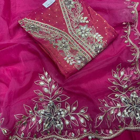 Banarsi Tissue gotta patti suit set