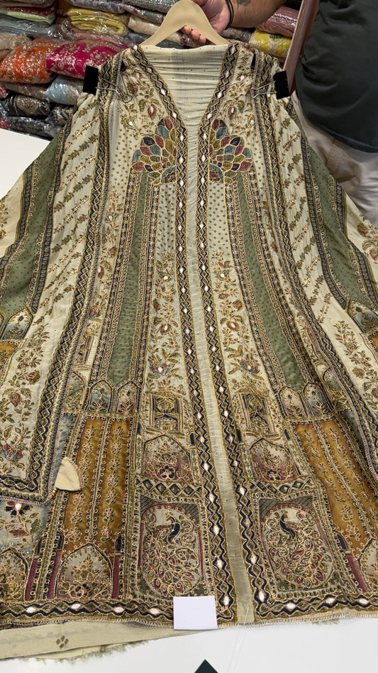 Ivory Orgenza silk sabyasachi inspired Suit