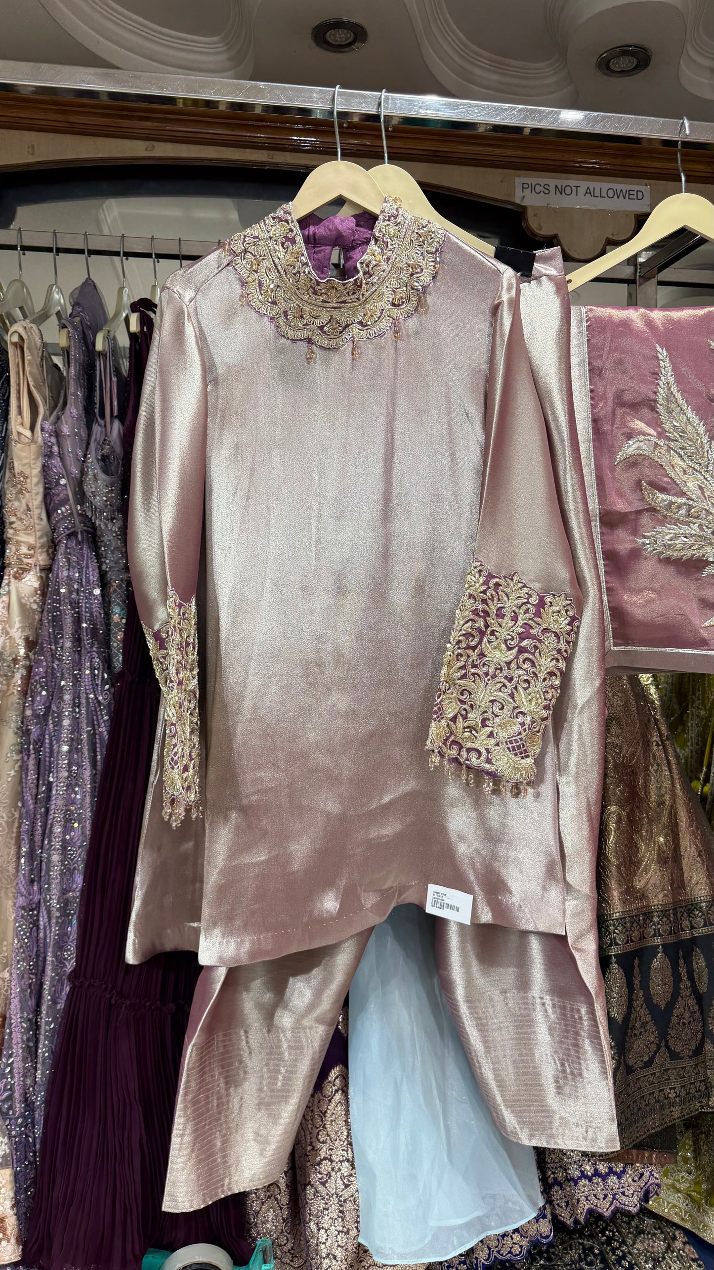 Luxury Readymade bannack shimmer silk farshi salwar suit