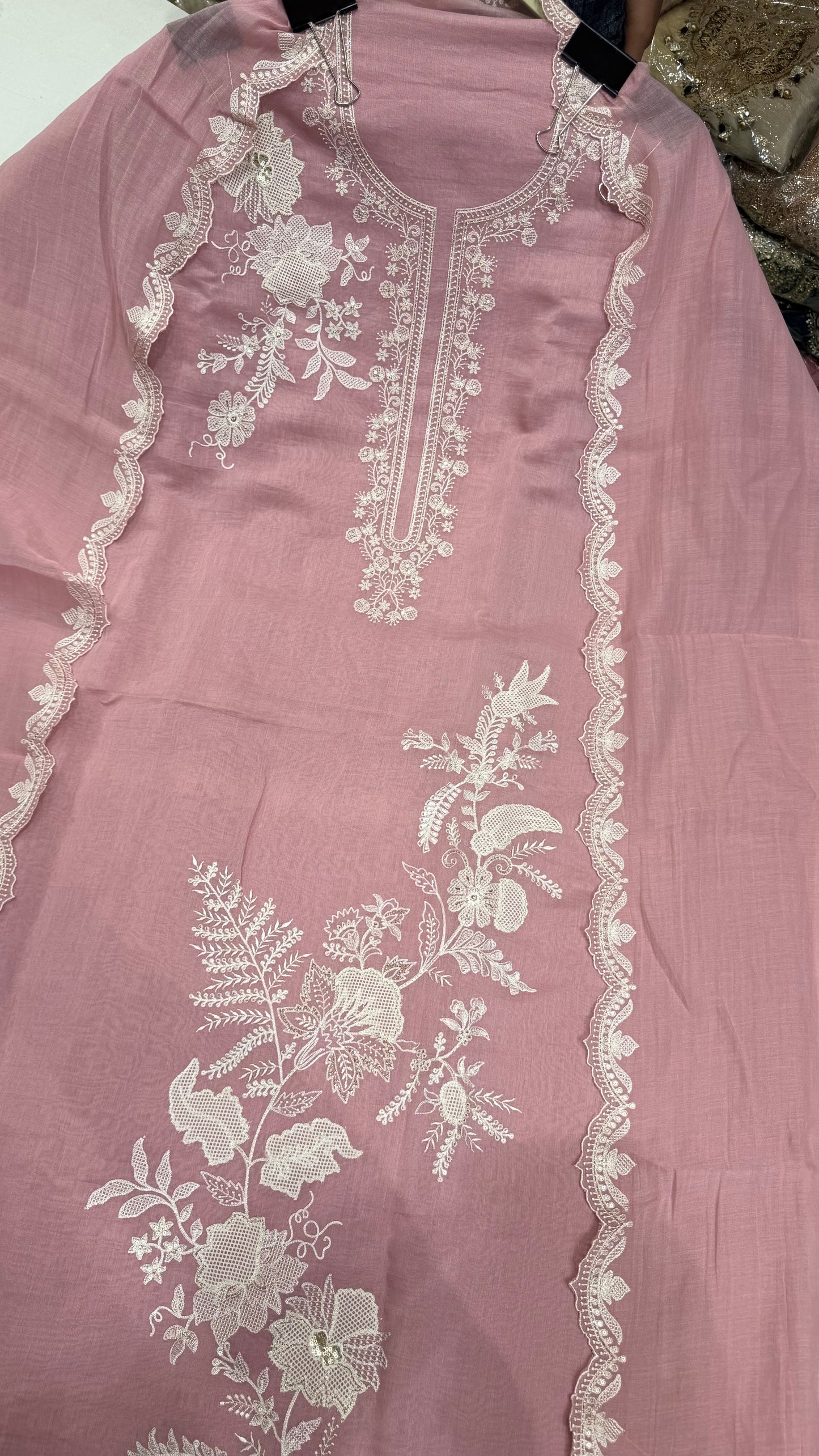 Elegance Mulmul Cotton Unstitched Suit Set