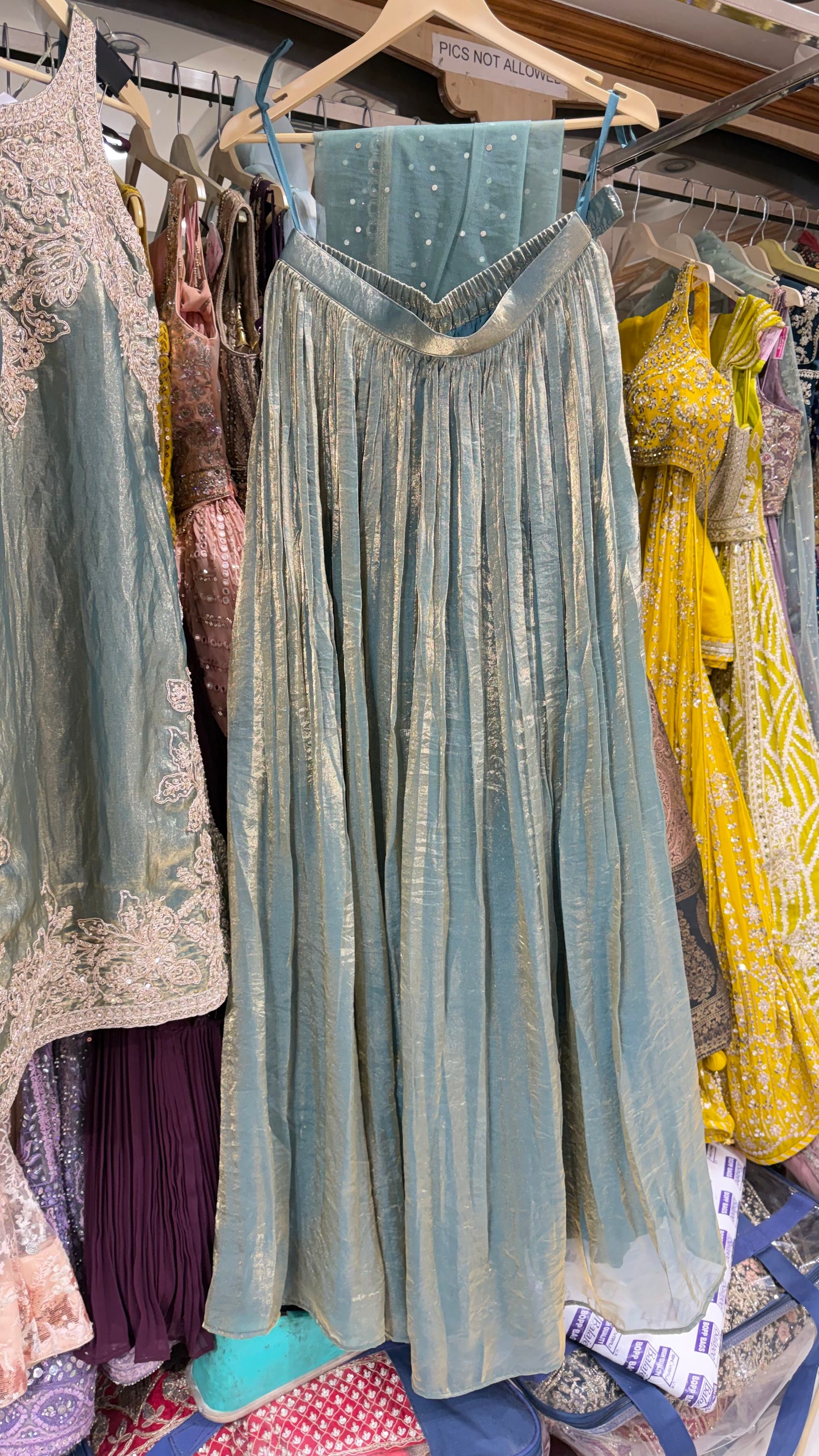 Readymade Glass orgenza designer zari work sharara suit