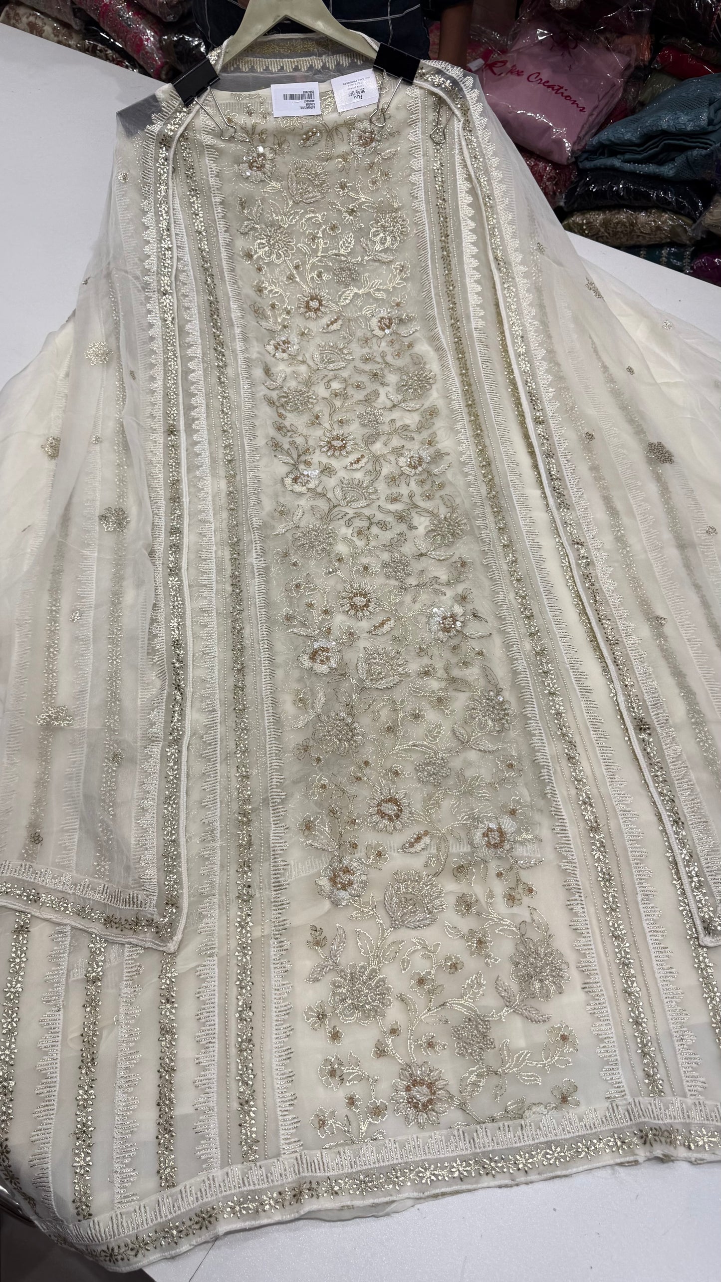 ✨ Meher Lakhnavi Georgette Unstitched Suit Set
