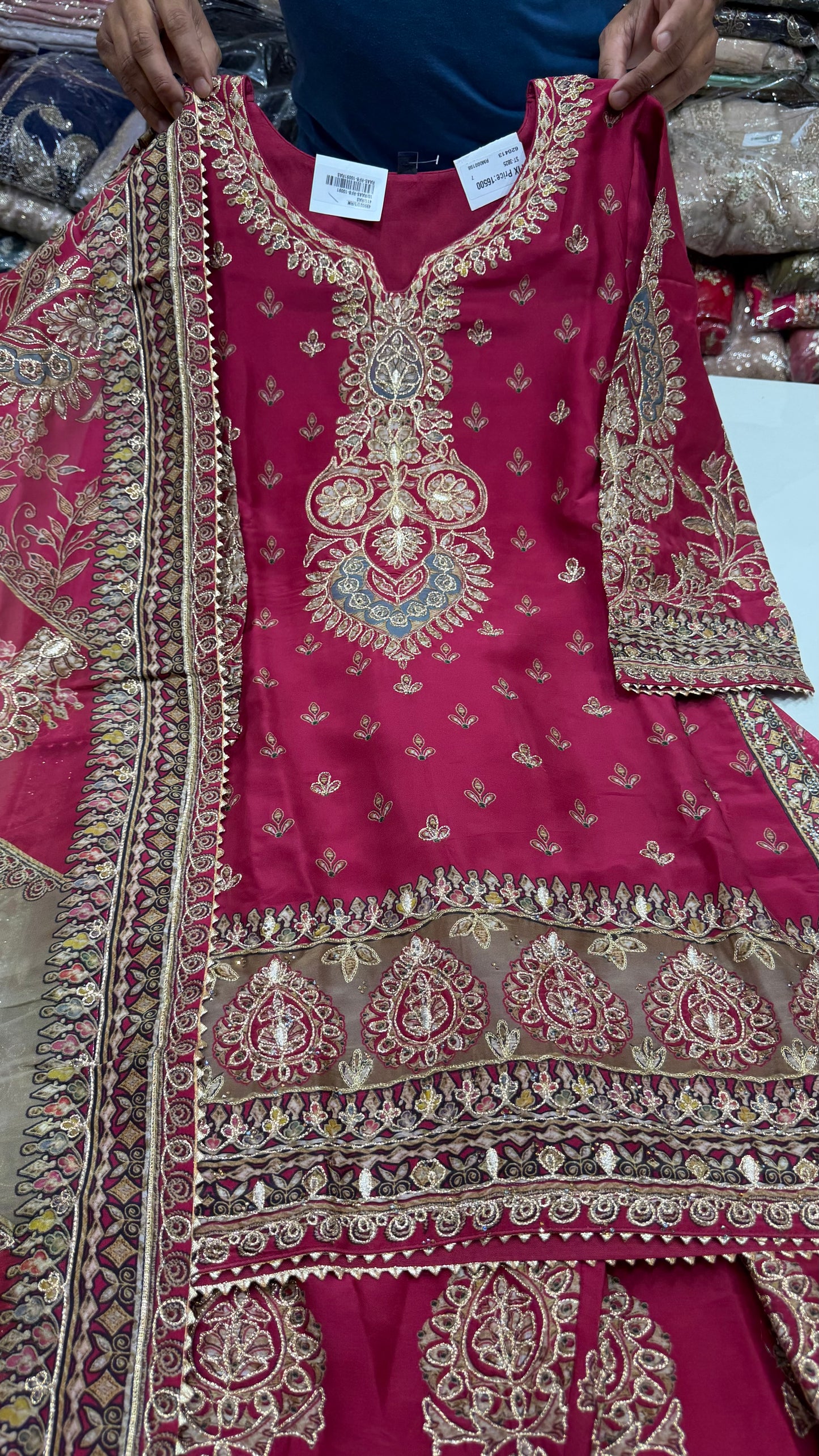Royal Readymade Farshi Salwar Suit |  Designer Suit with Heavy Zari Hand Embroidery | Dupatta Luxury Ethnic Wear