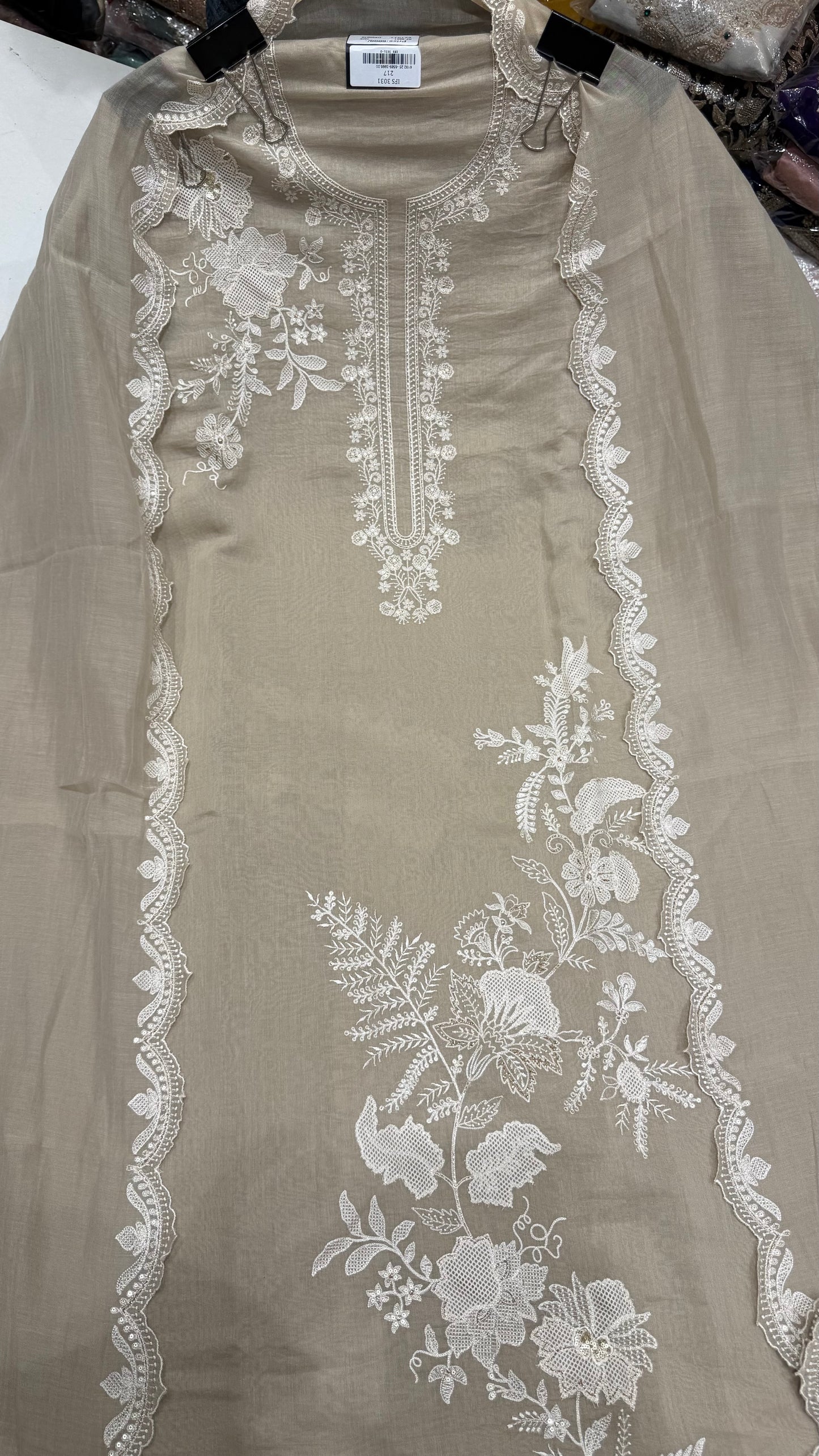 Elegance Mulmul Cotton Unstitched Suit Set