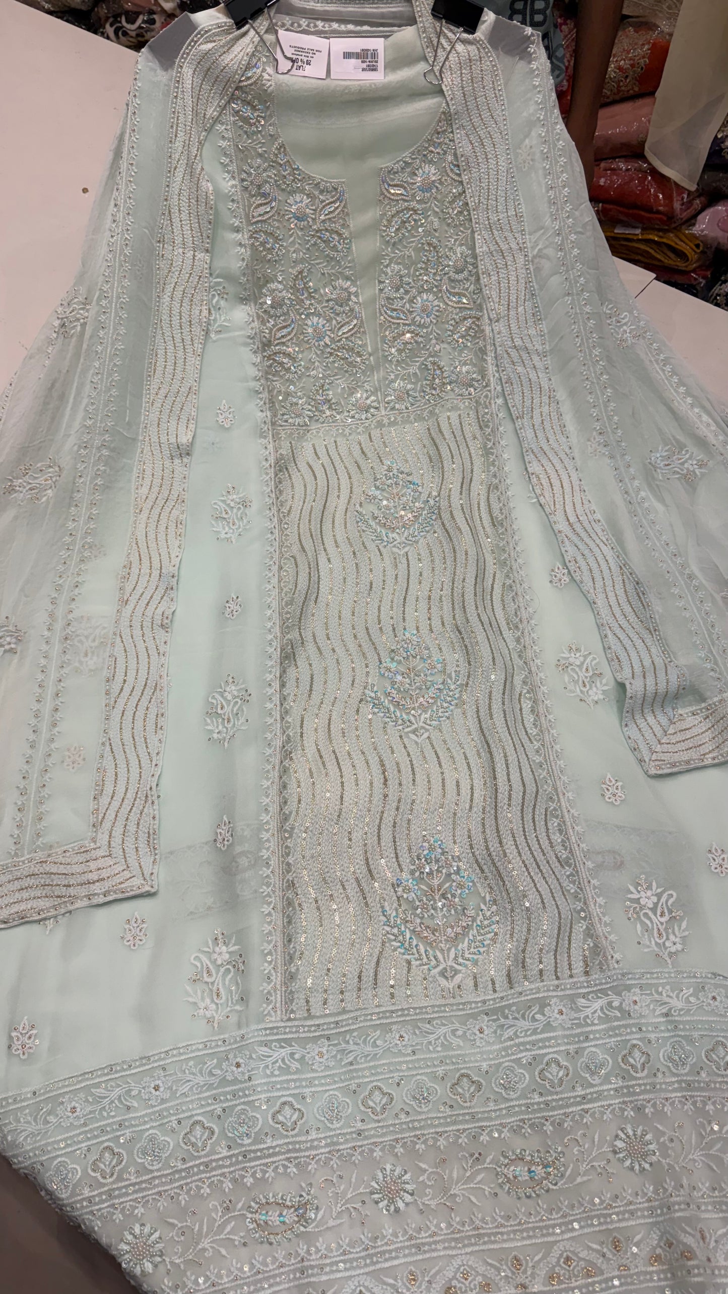 ✨ Noor-e-Chikankari Luxury Lakhnavi Suit