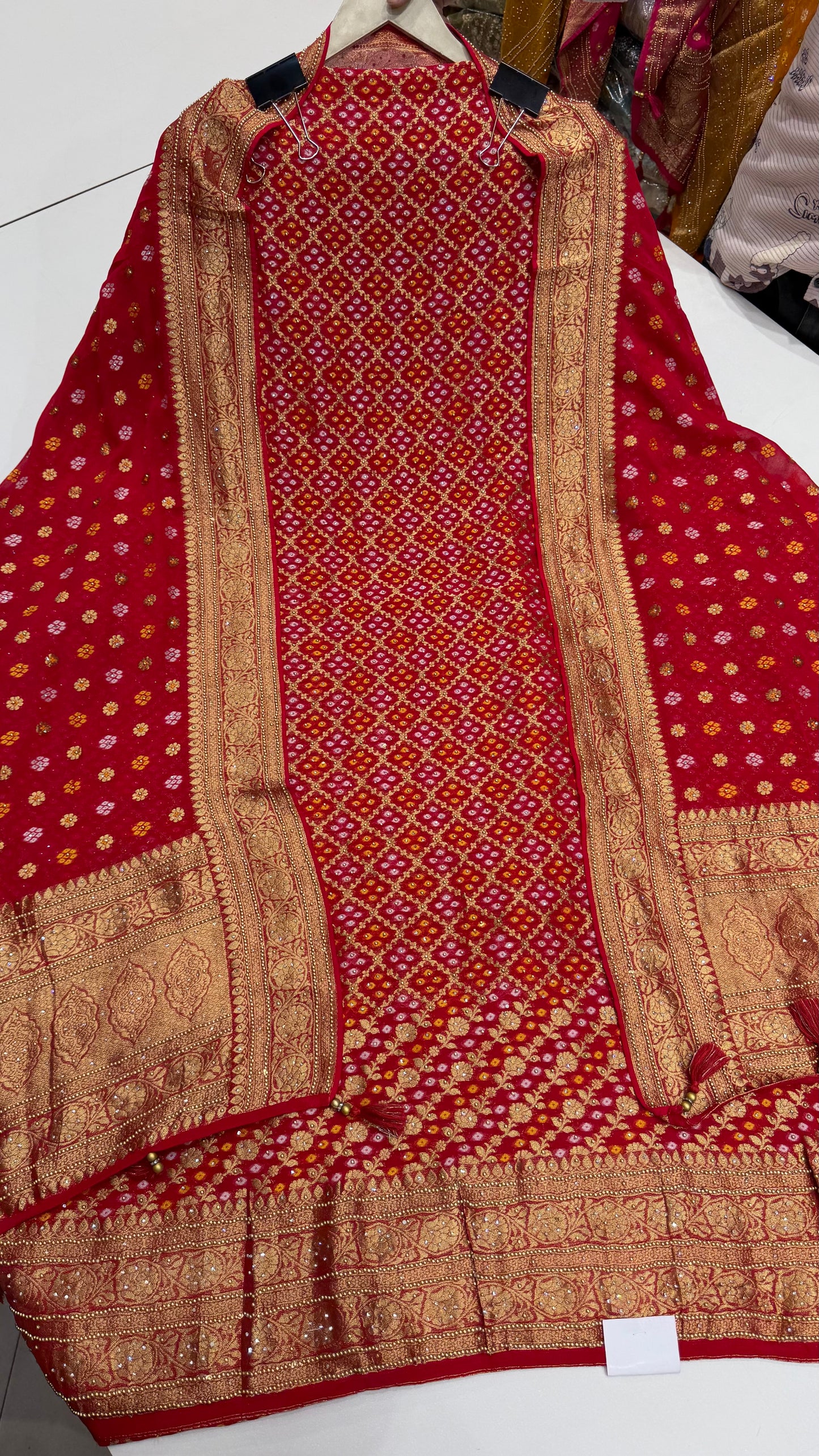 Designer Pure Mysore Georgette Handloom Weaving Unstitched Suit