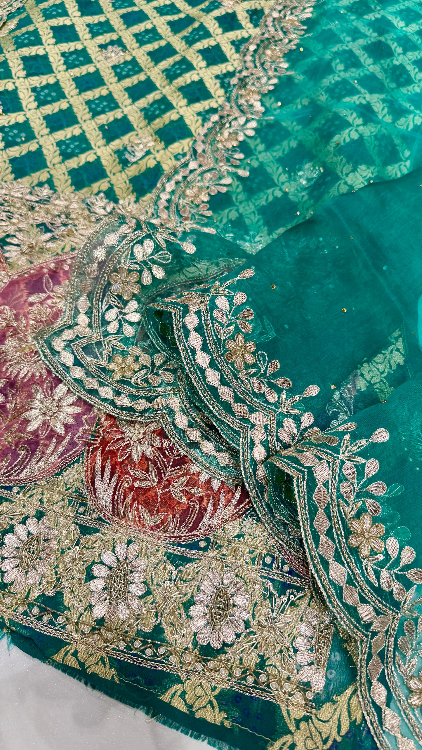 Mysore Georgett Zardozi Suit