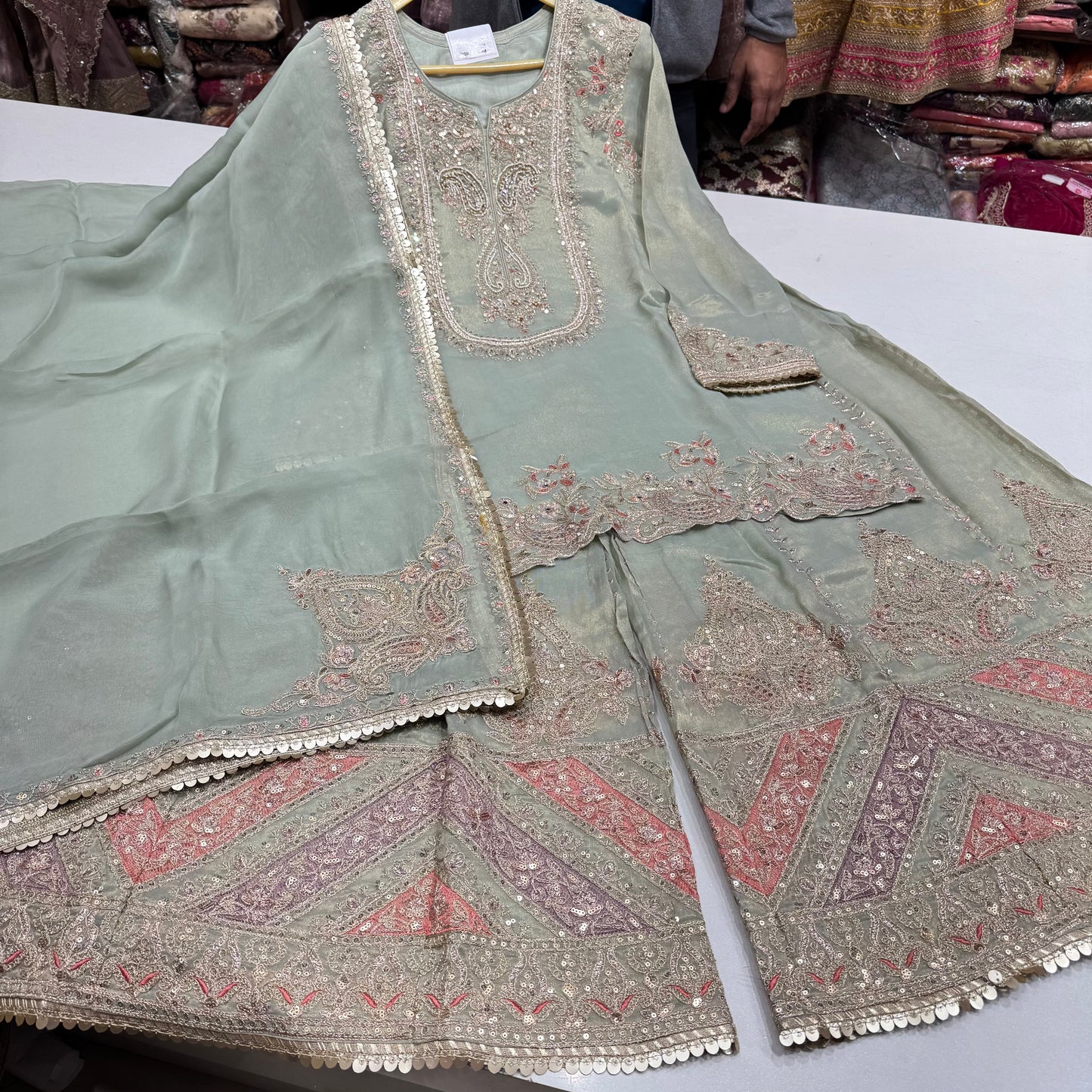 ✨ReadyMade Tissue silk Sharara Set