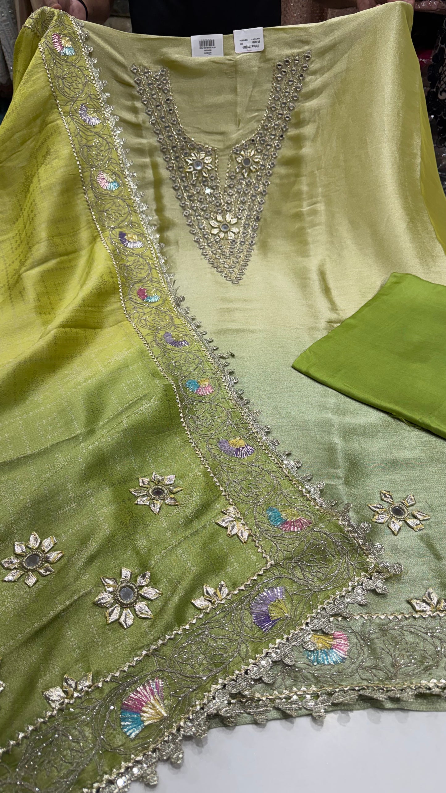 ✨ Noor Gotta Patti Luxury Unstitched Suit Set | US7227