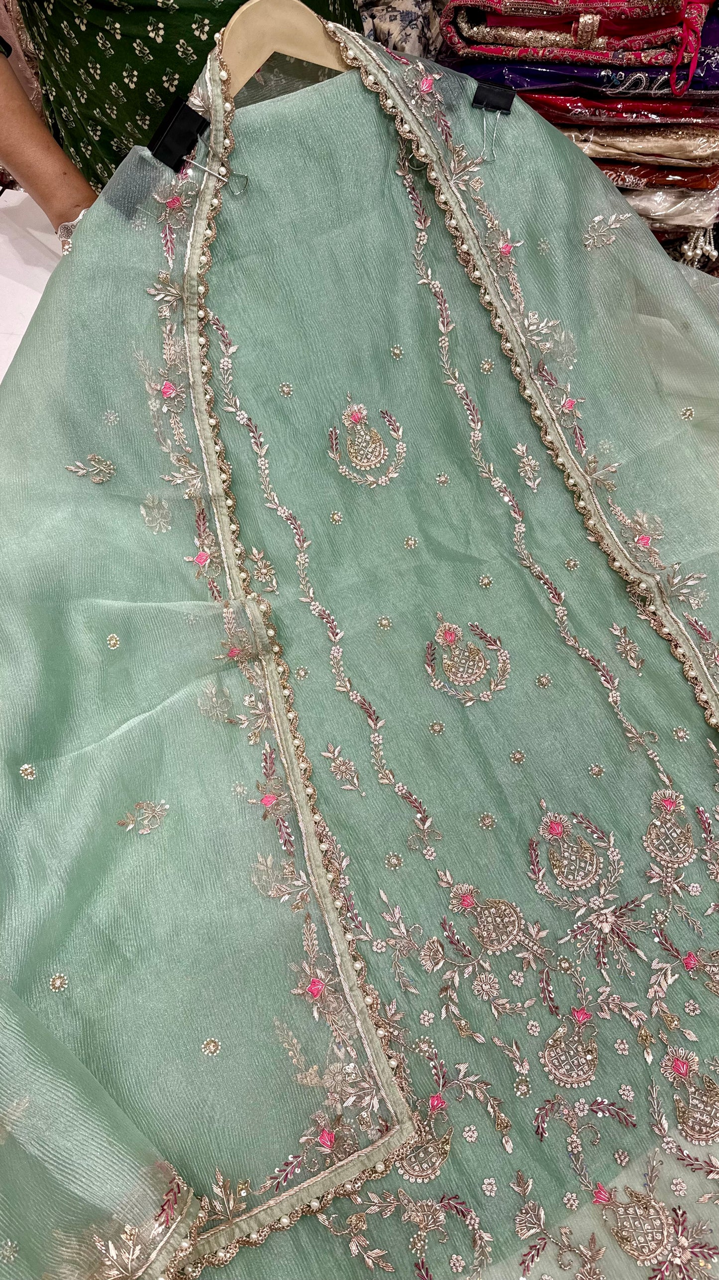 Glass Orgenza Hand Dabkawork Suit