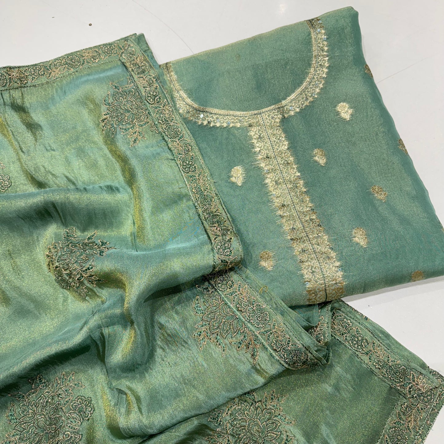 Banarsi Tissue Handloom Silk Suit Set