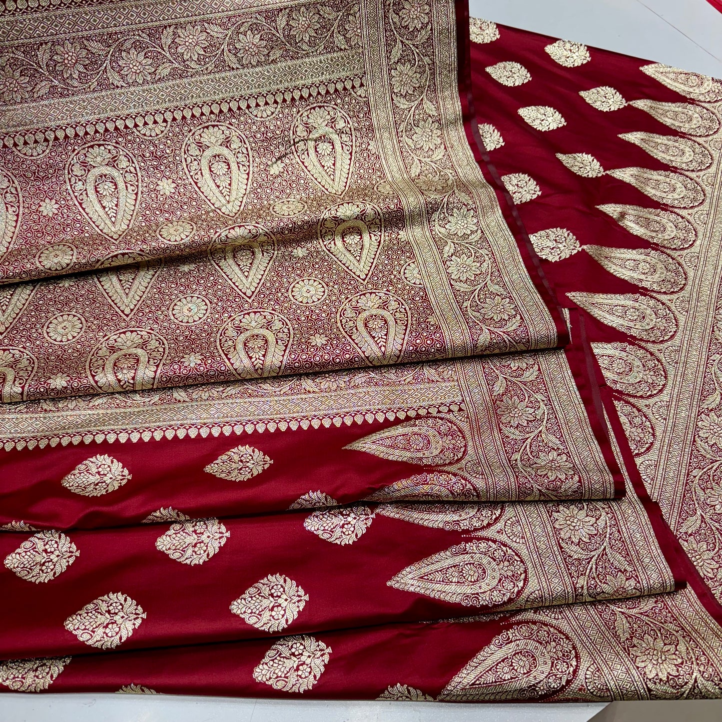 Banarsi Katan silk booti saree