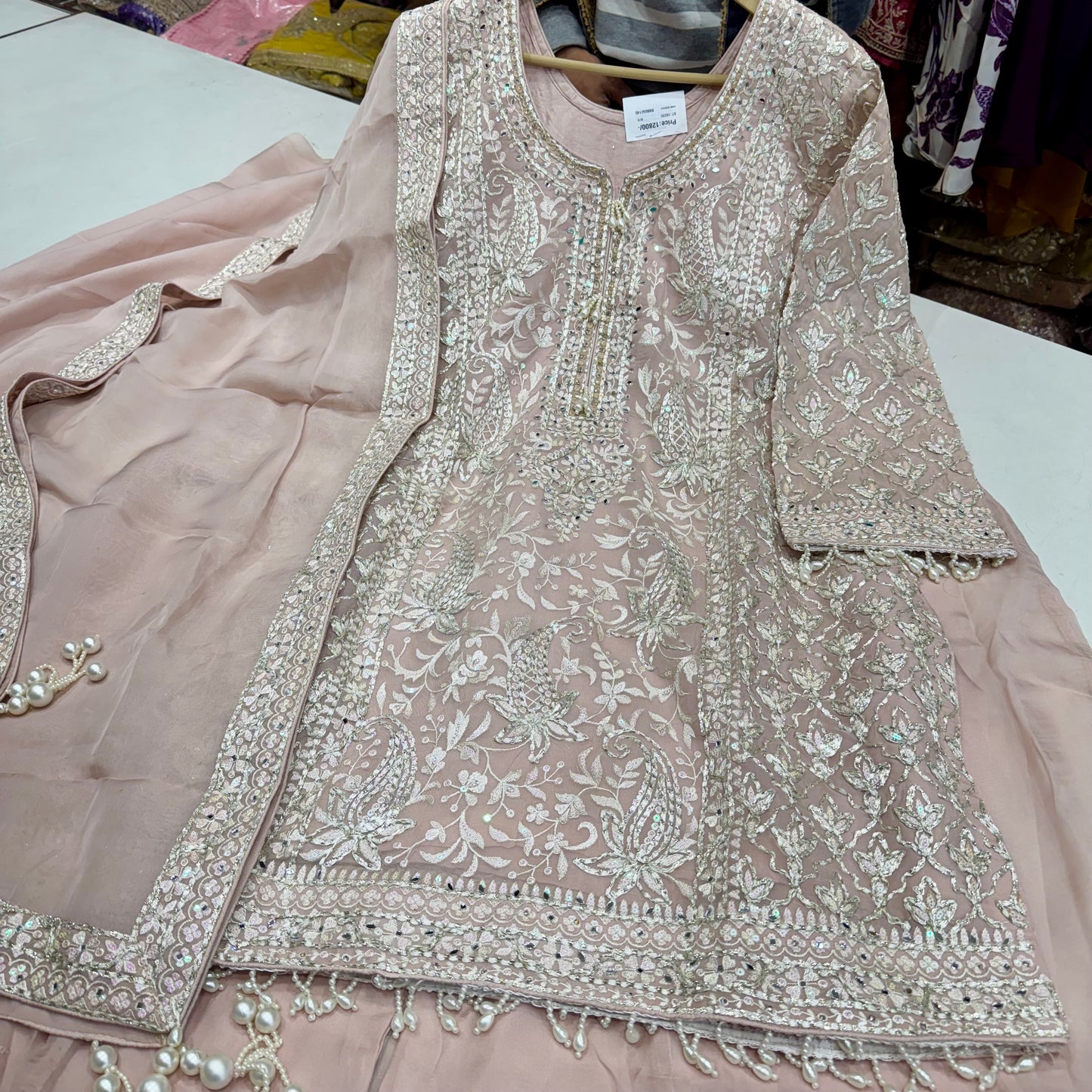 Readymade Orgenza Threadwork sharara set