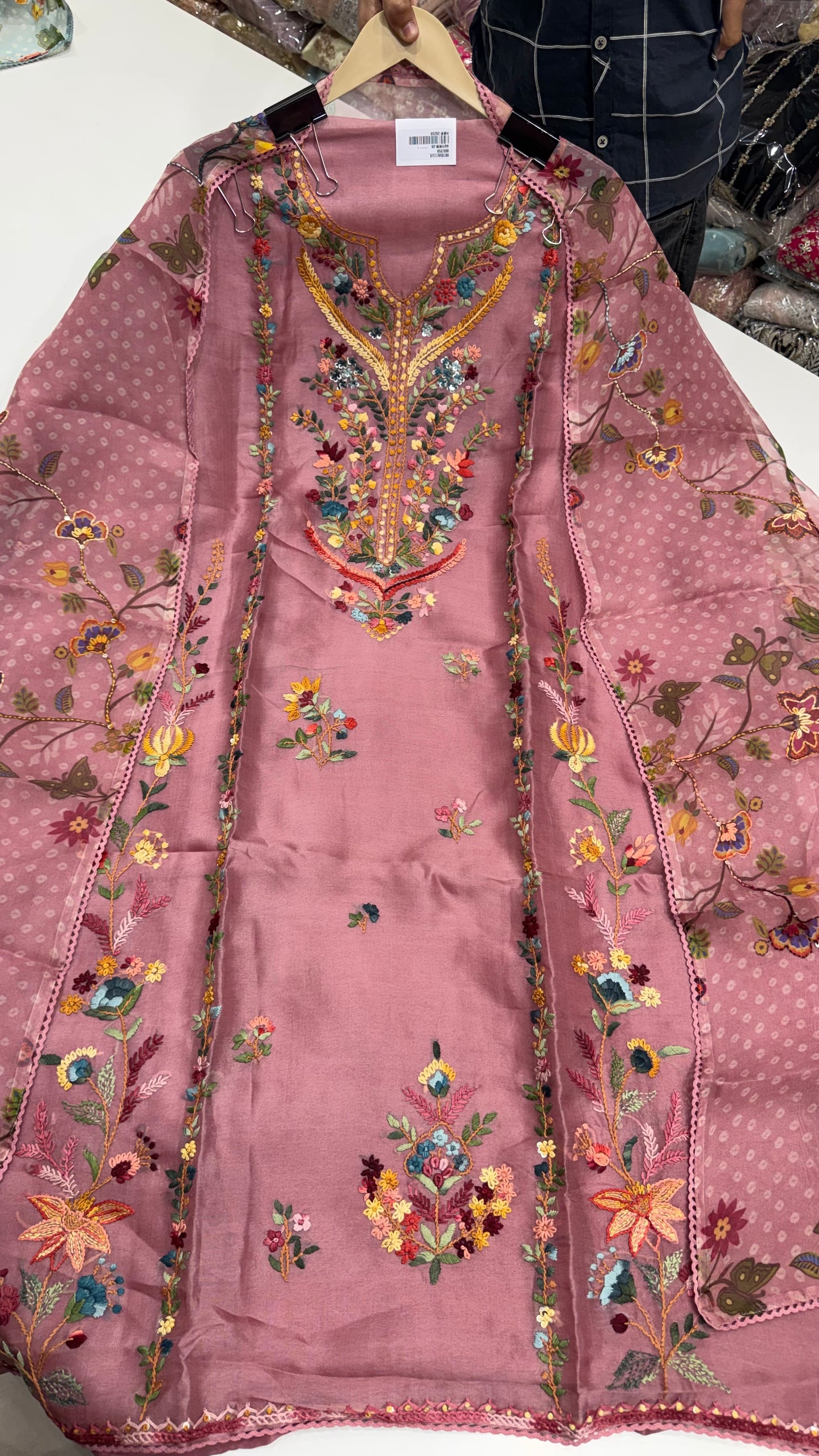 ✨ Gulnaar Luxury Organza Unstitched Suit Set