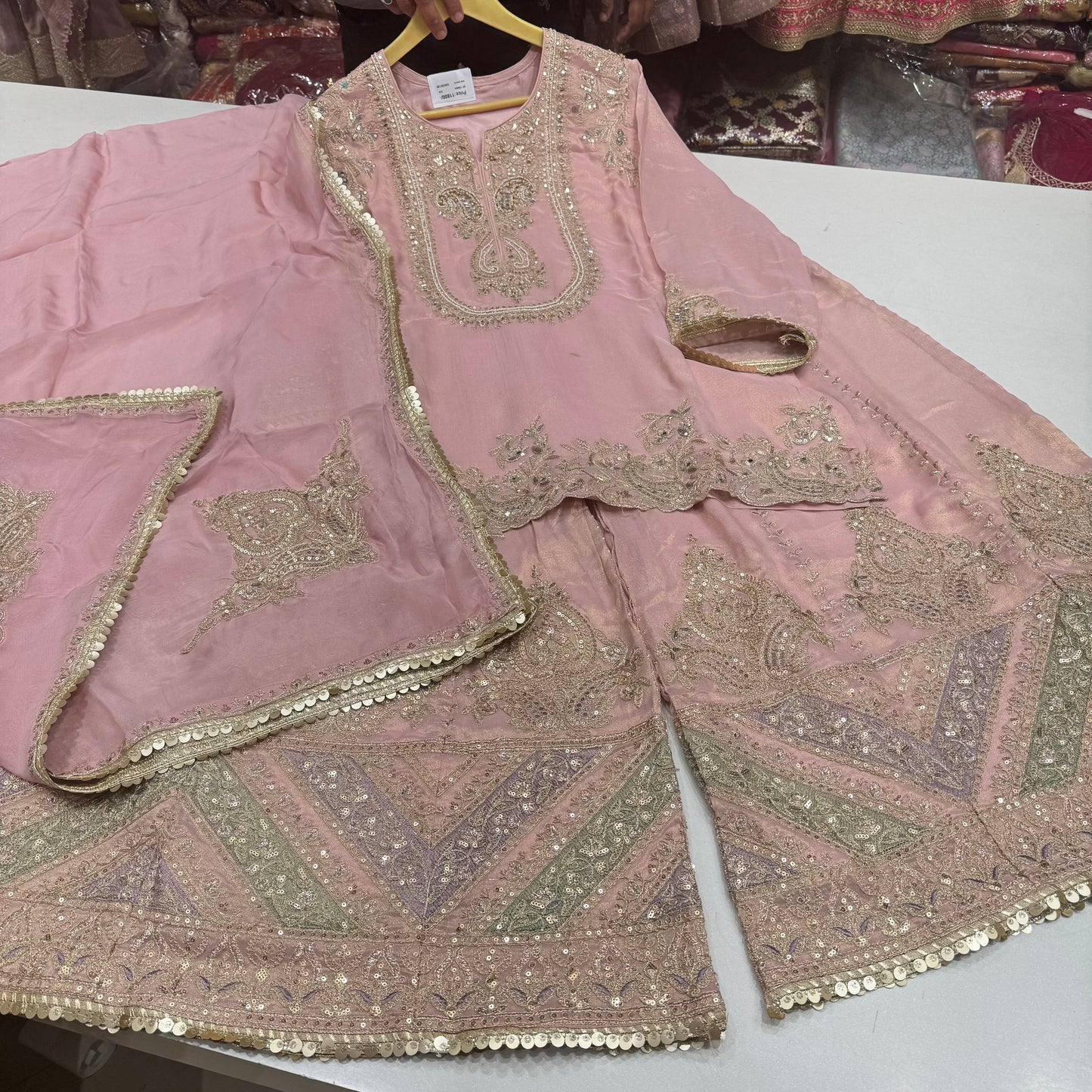 ✨ReadyMade Tissue silk Sharara Set