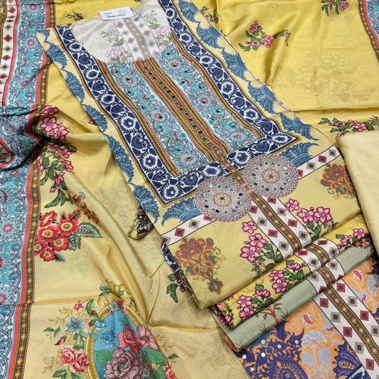 Gorgeous Muslin pakistani prints suit set