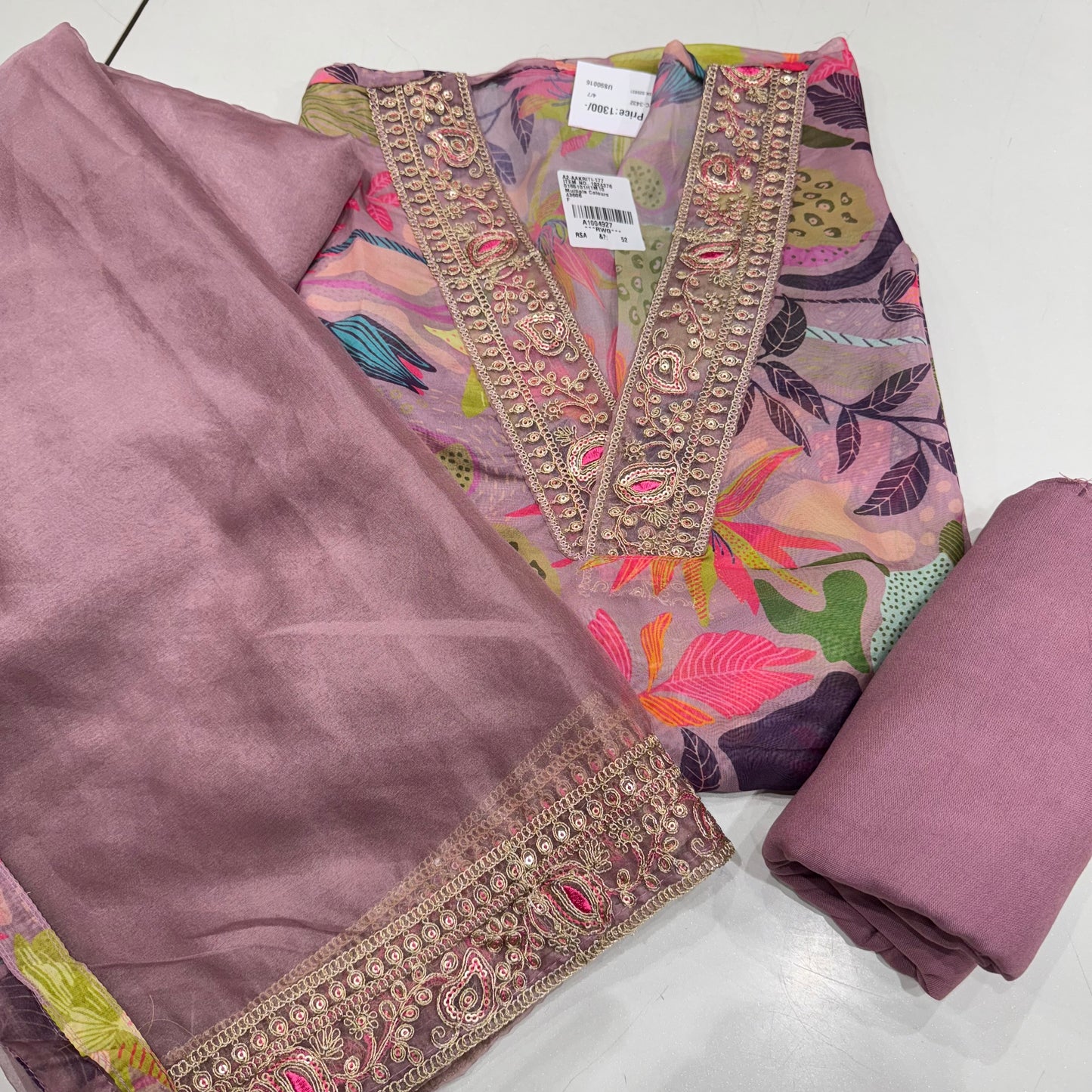 Orgenza Digital Printed v neck suit set