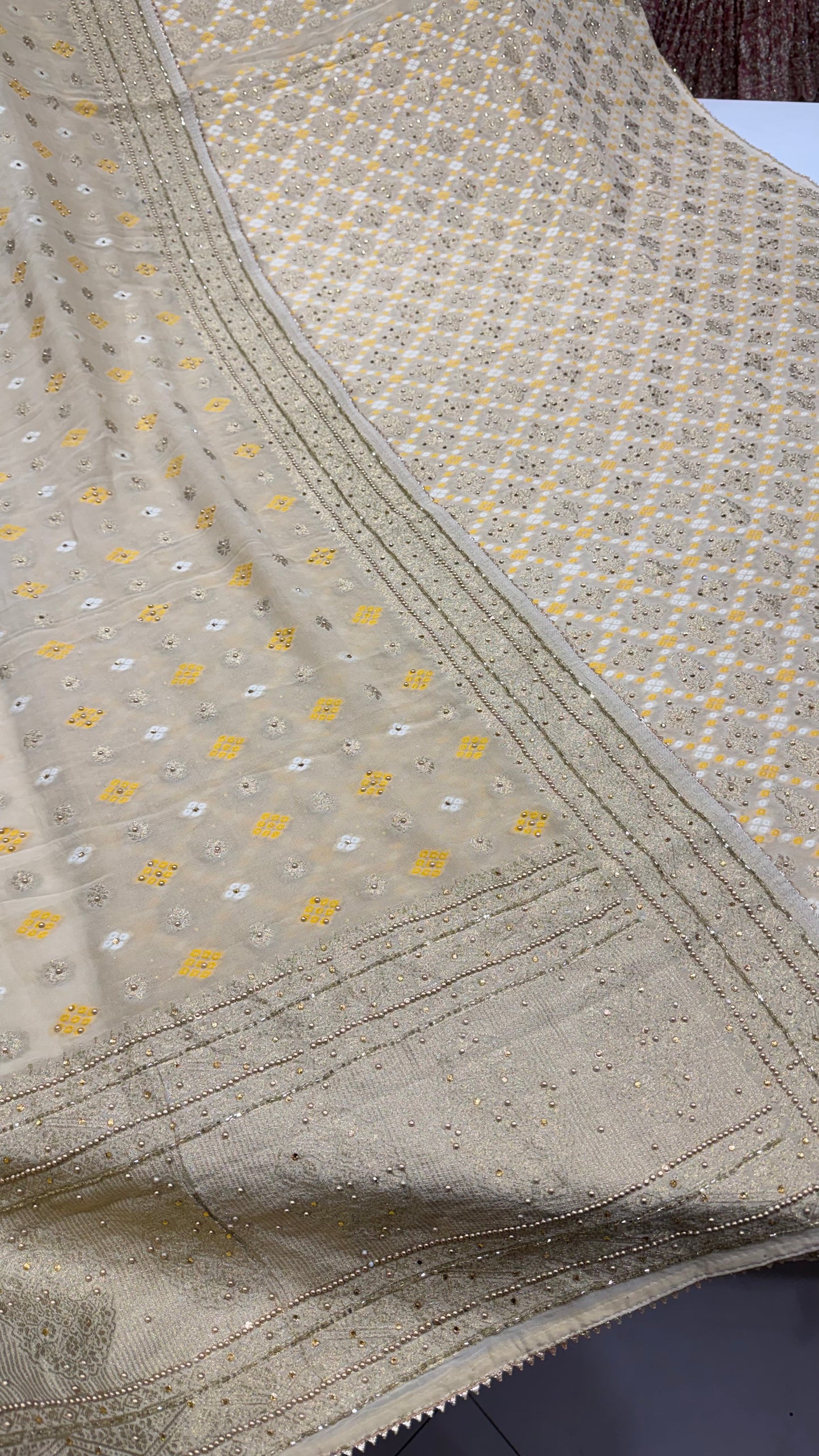 Mysore Georgett Handwork Suit