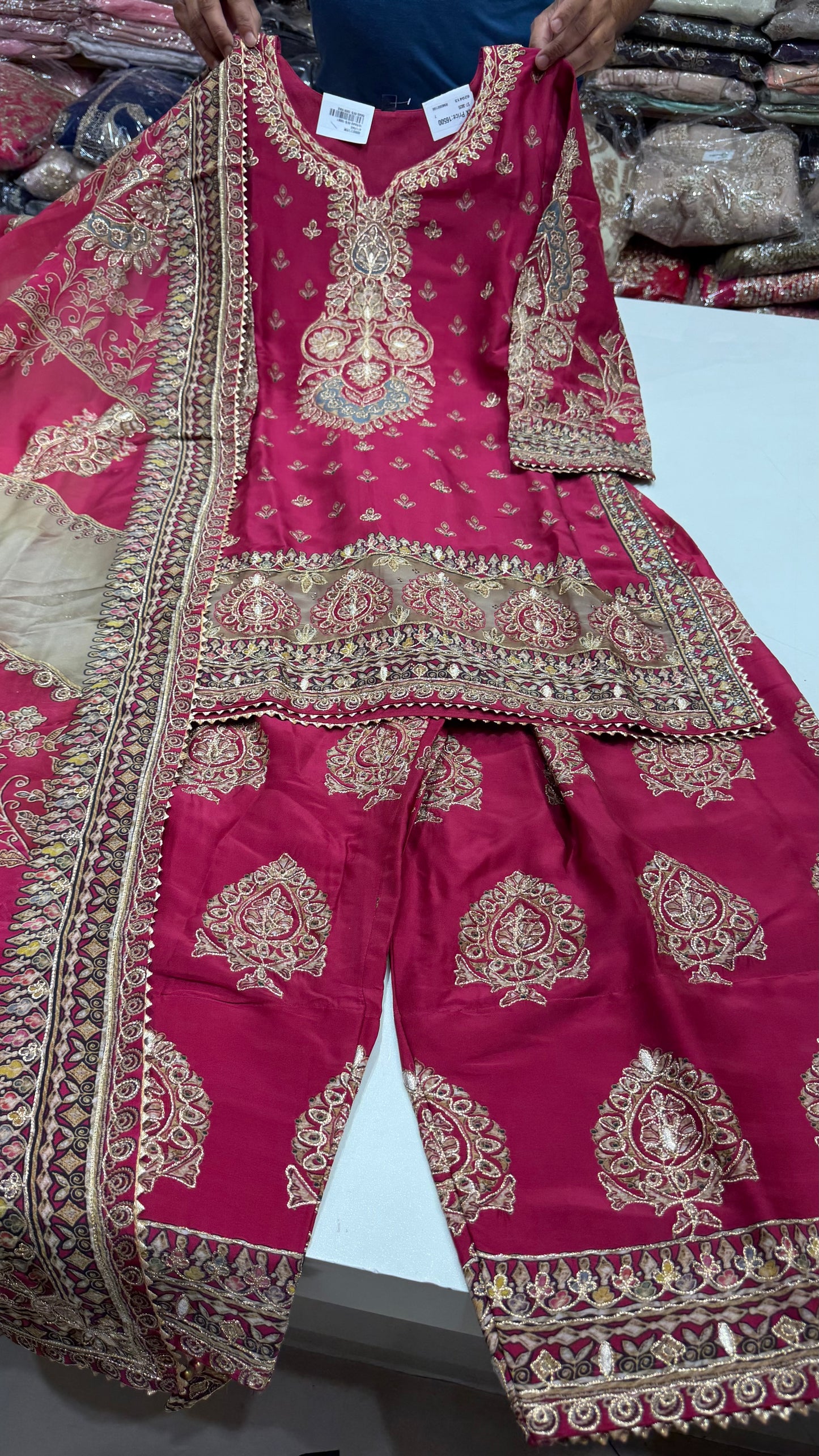 Royal Readymade Farshi Salwar Suit |  Designer Suit with Heavy Zari Hand Embroidery | Dupatta Luxury Ethnic Wear
